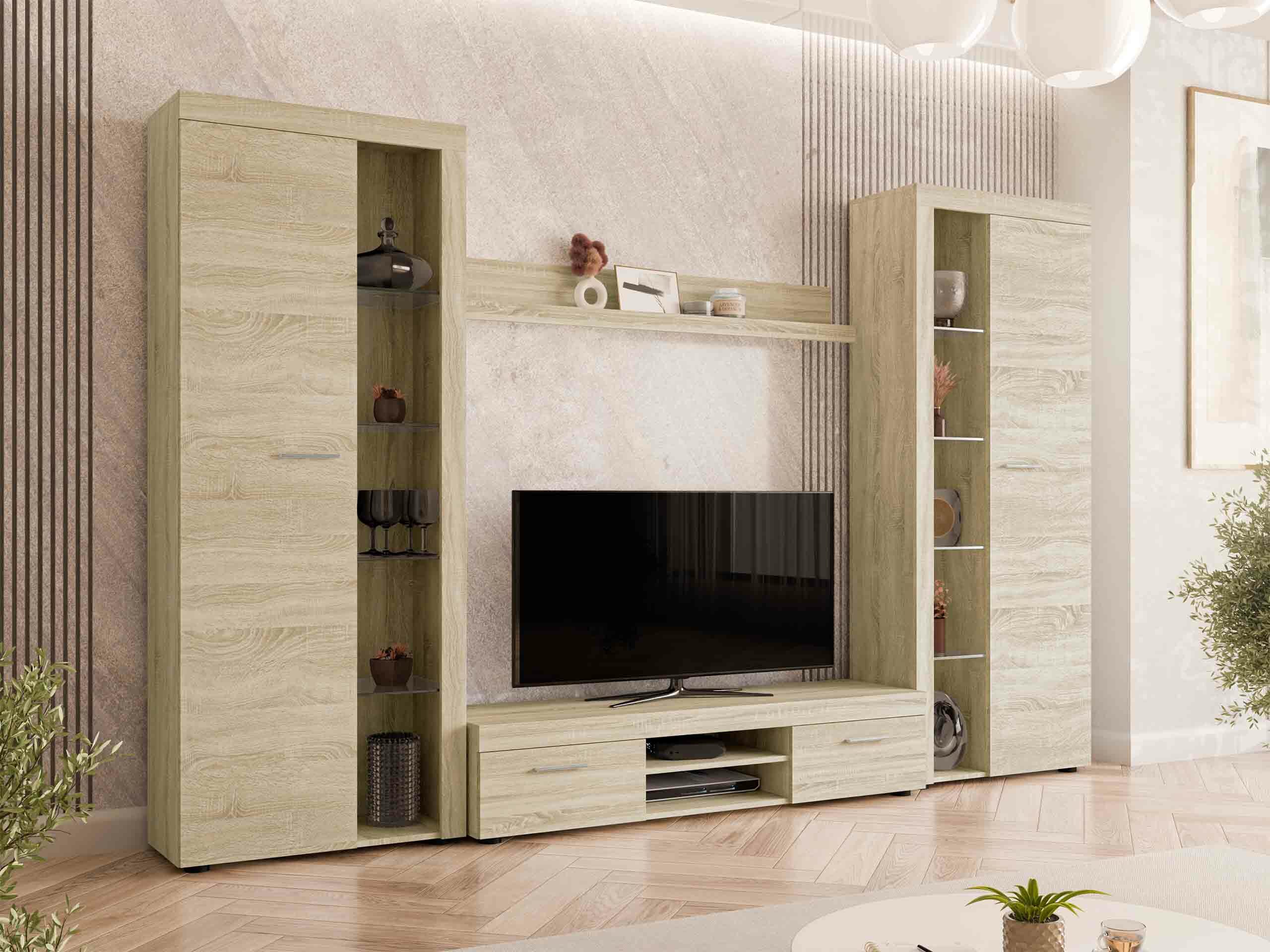 Wohnzimmer-Sets Univio II (Sonoma Eichenholzoptik)
