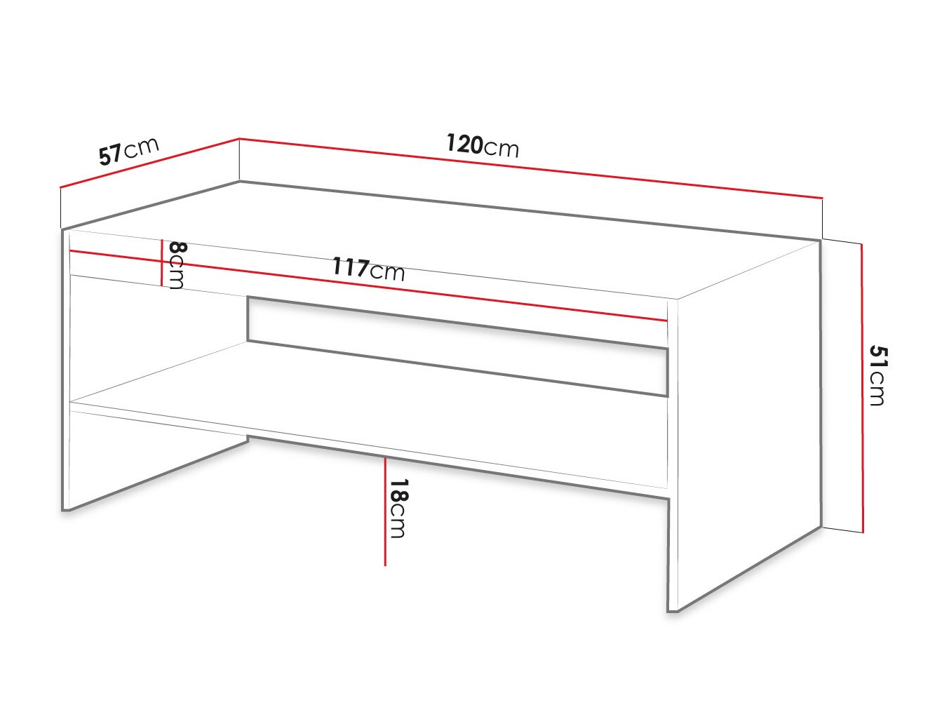 Couchtisch Dicto (Weiß)
