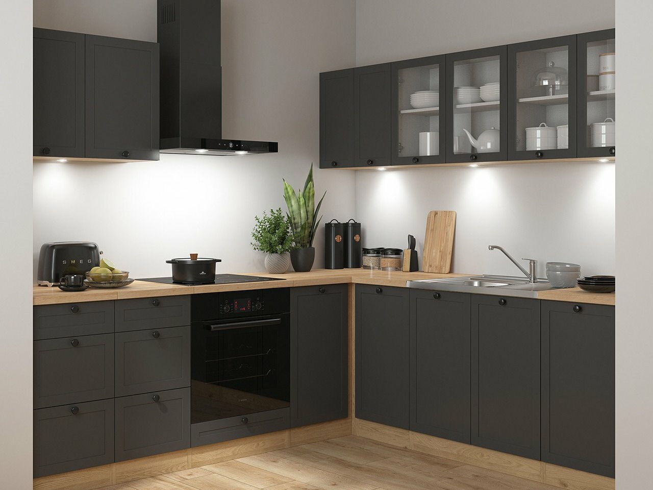 Modulares Küchenset Classic Grey Oak 121