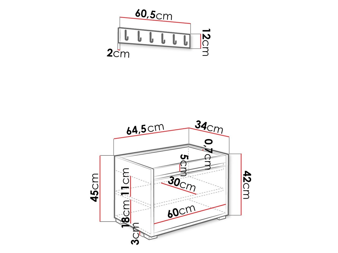 Flurgarnitur Comfivo 393 (Weiß + Abriamo 03)