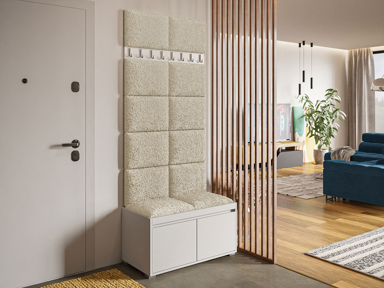 Flurgarnitur Comfivo Pinus IV (Weiß + Abriamo 03)