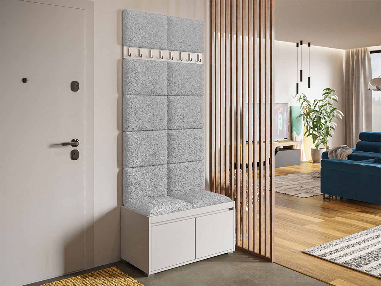 Flurgarnitur Comfivo Pinus IV (Weiß + Abriamo 06)