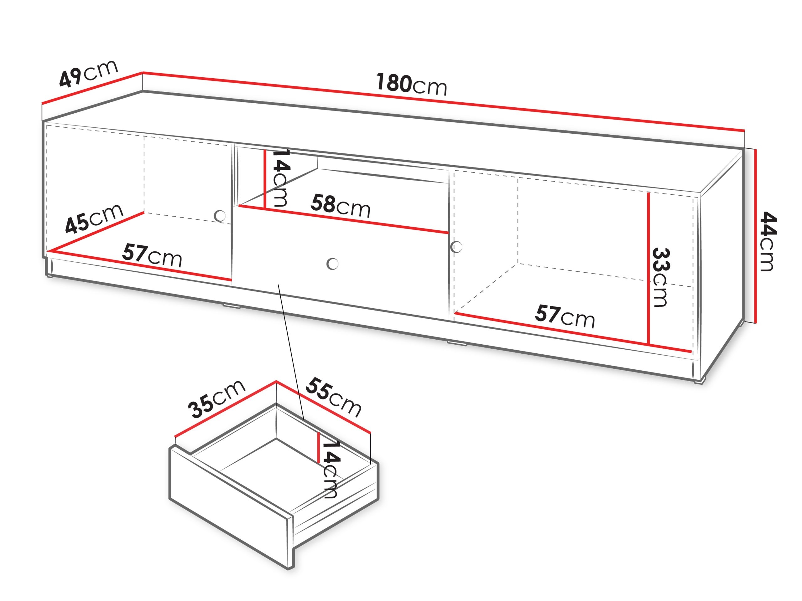 TV-Möbel Comfivo Lenitas