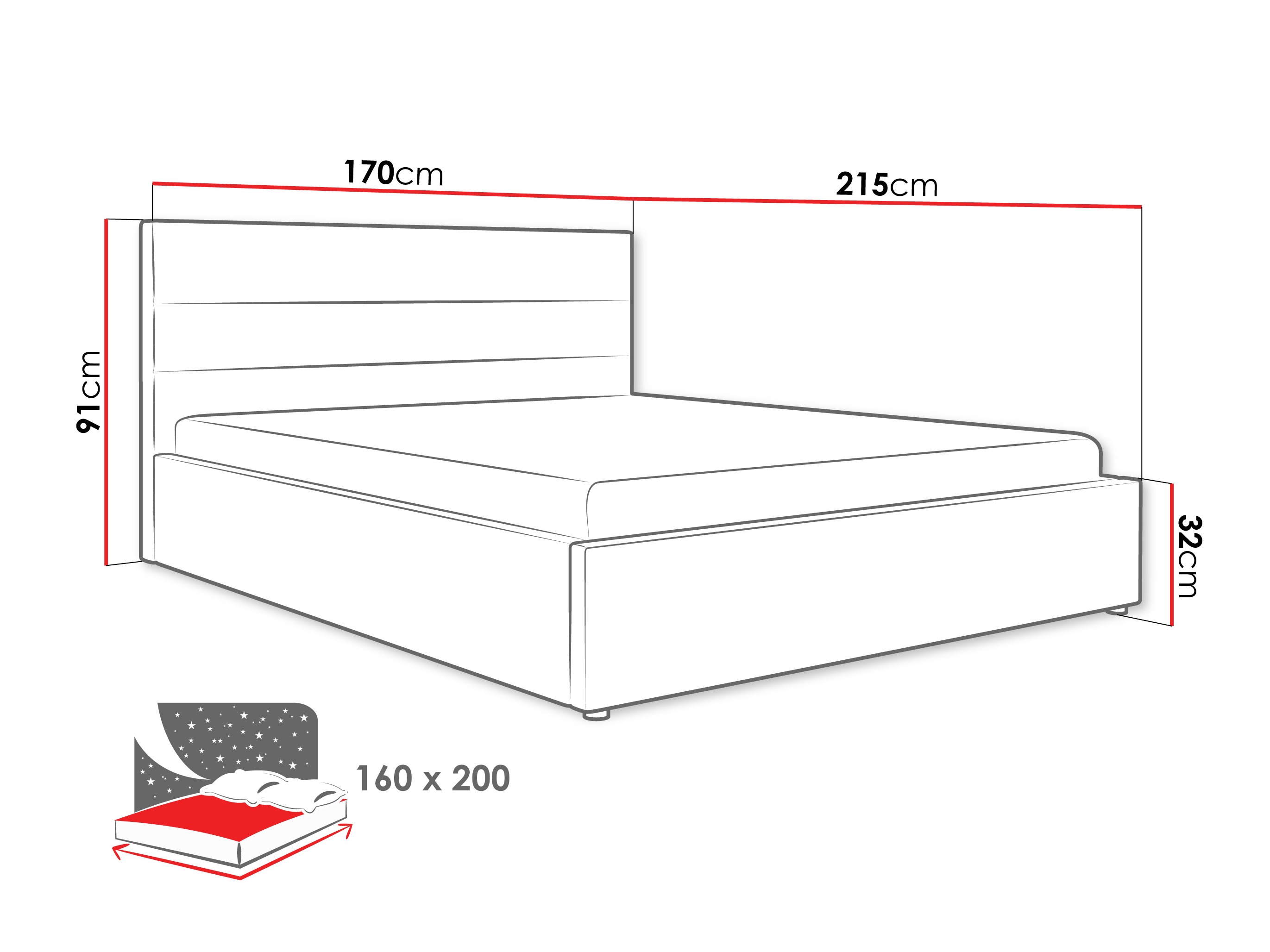 Bett Comfivo Fabos (Hlr 05)