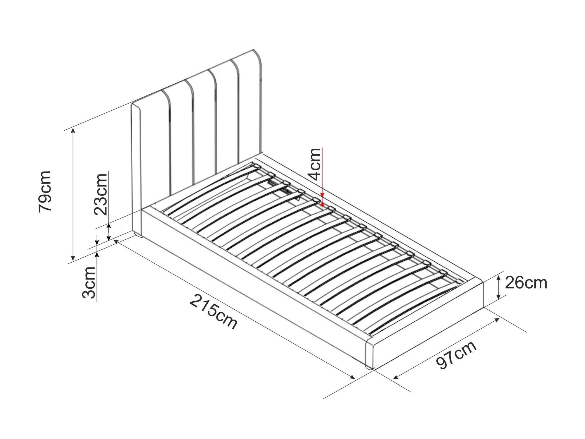 Bett Detroit 412 (Bluvel 28)