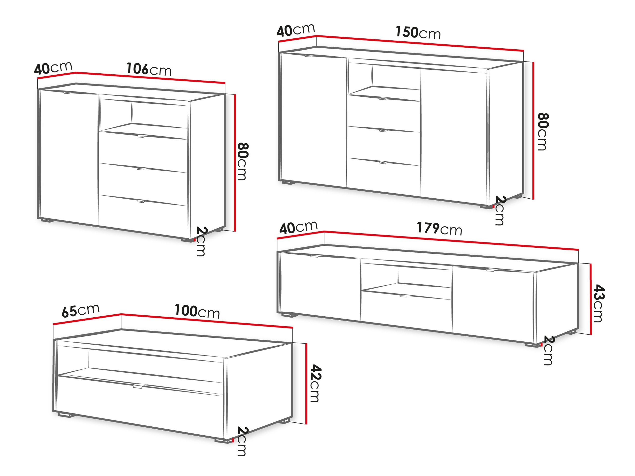Wohnzimmer-Sets Comfivo Ordo