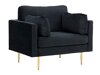 Sessel Dallas 100 (Schwarz + Braun)