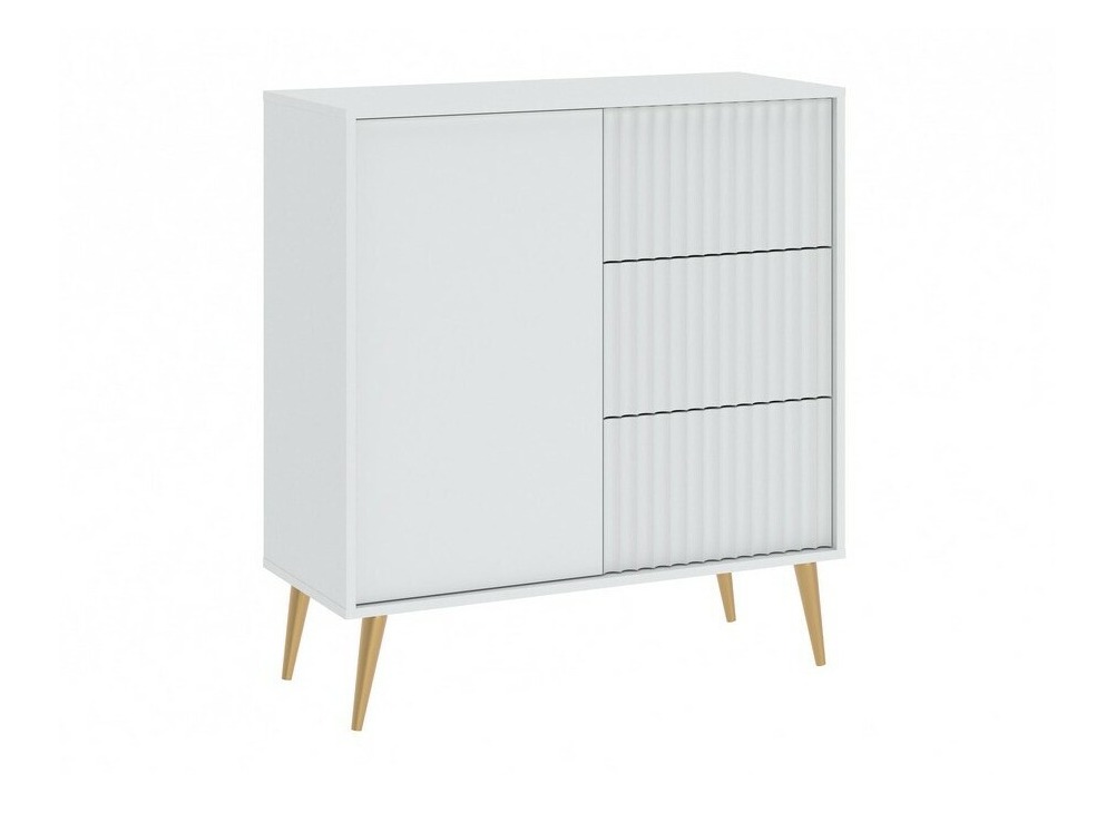 Kommoden Cirferi 100 (Weiß + Gold)