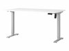 Höhenverstellbarer Schreibtisch Lartesi 116 (Weiß + Silber)