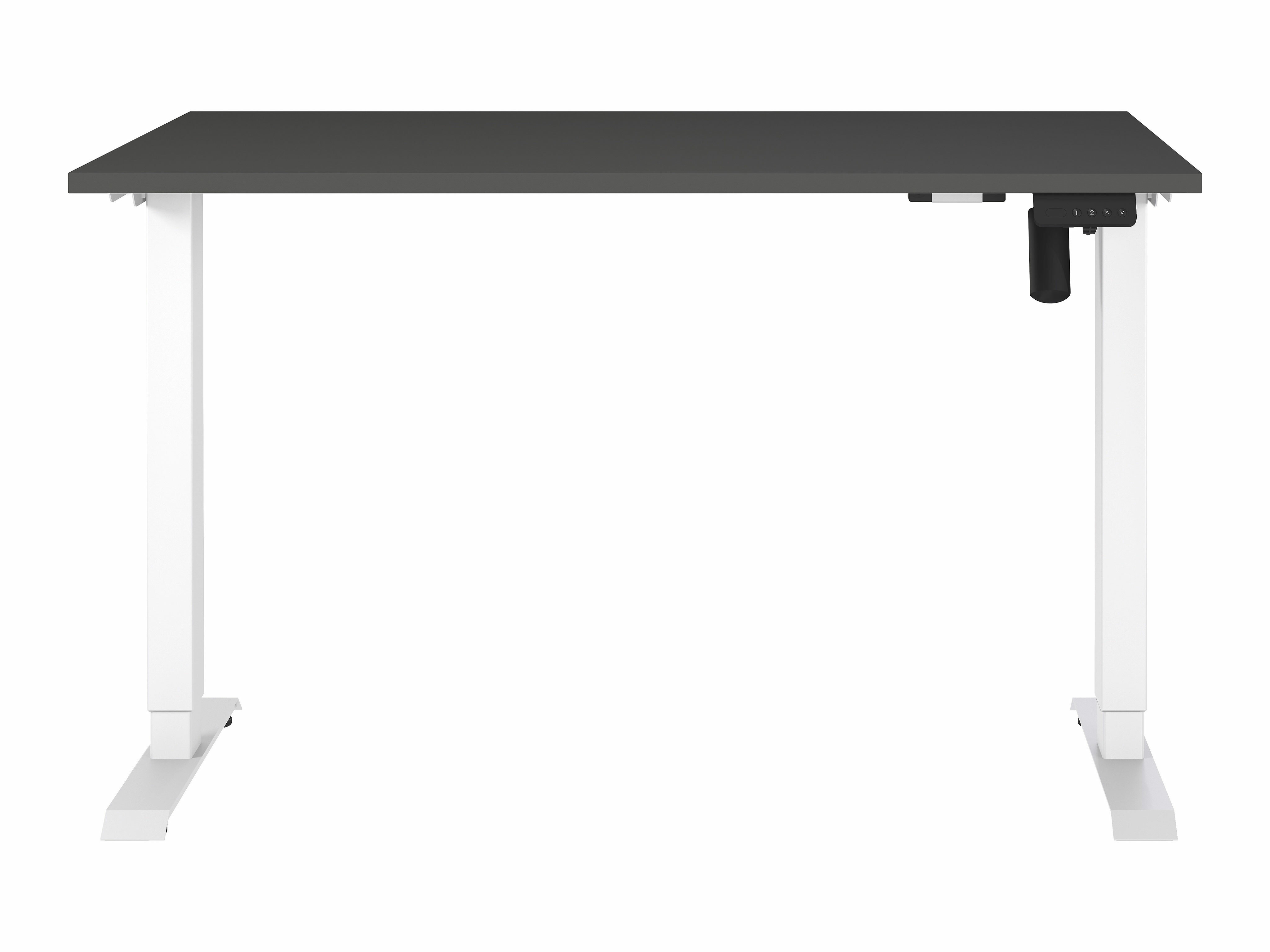 Höhenverstellbarer Schreibtisch Lartesi 115 (Graphit + Weiß)