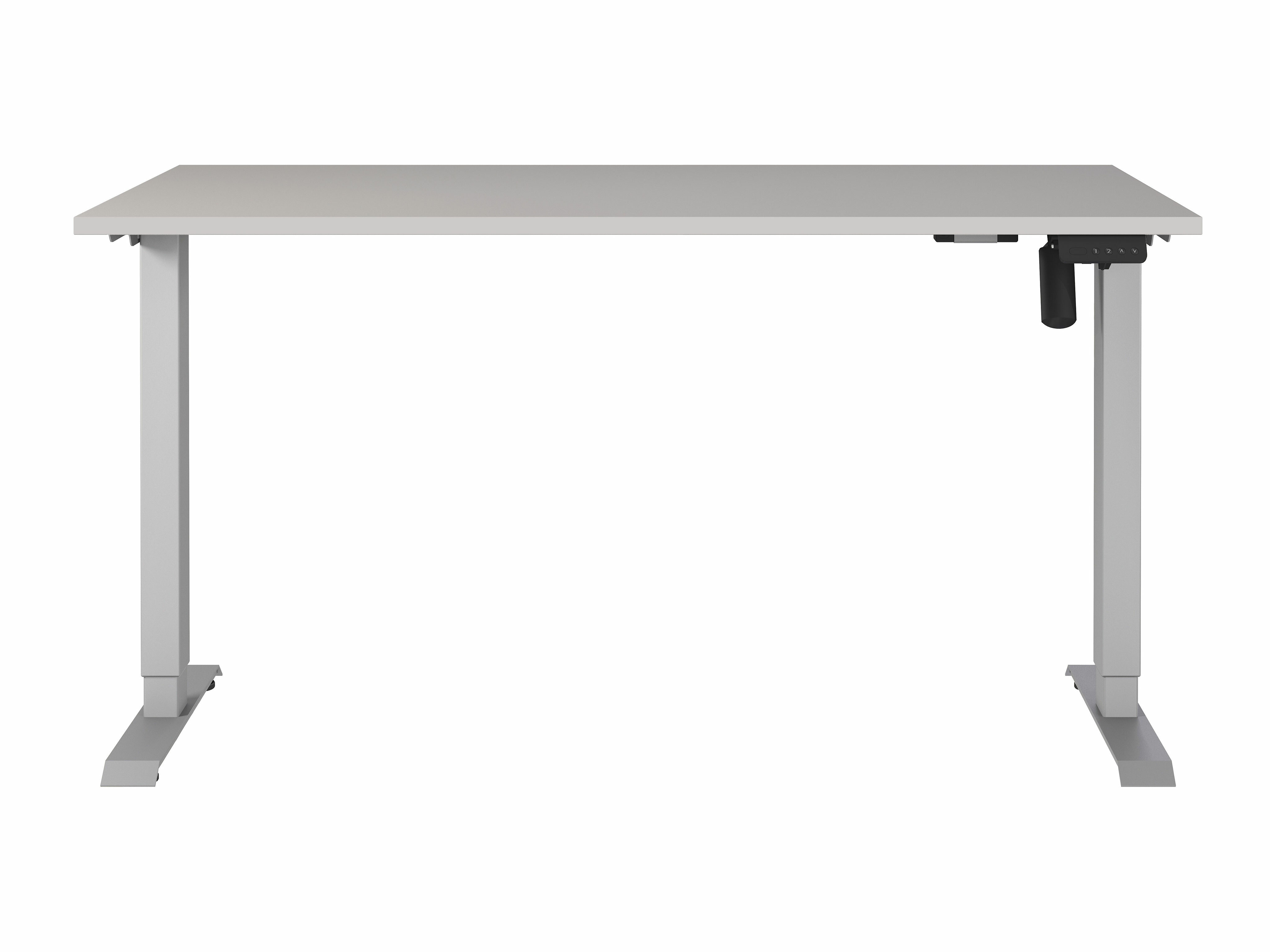 Höhenverstellbarer Schreibtisch Lartesi 116 (Kaschmir + Silber)