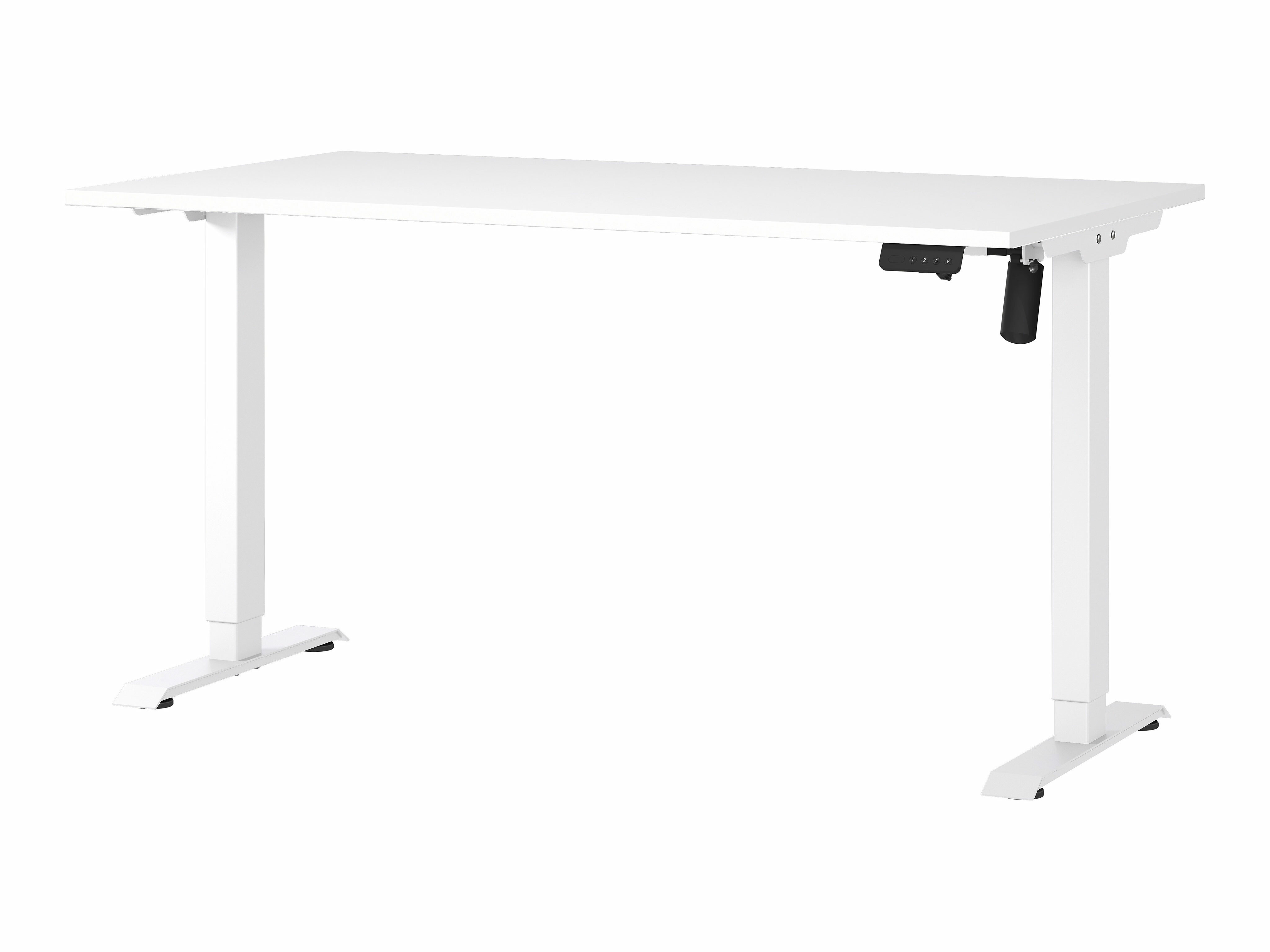 Höhenverstellbarer Schreibtisch Lartesi 116 (Weiß)