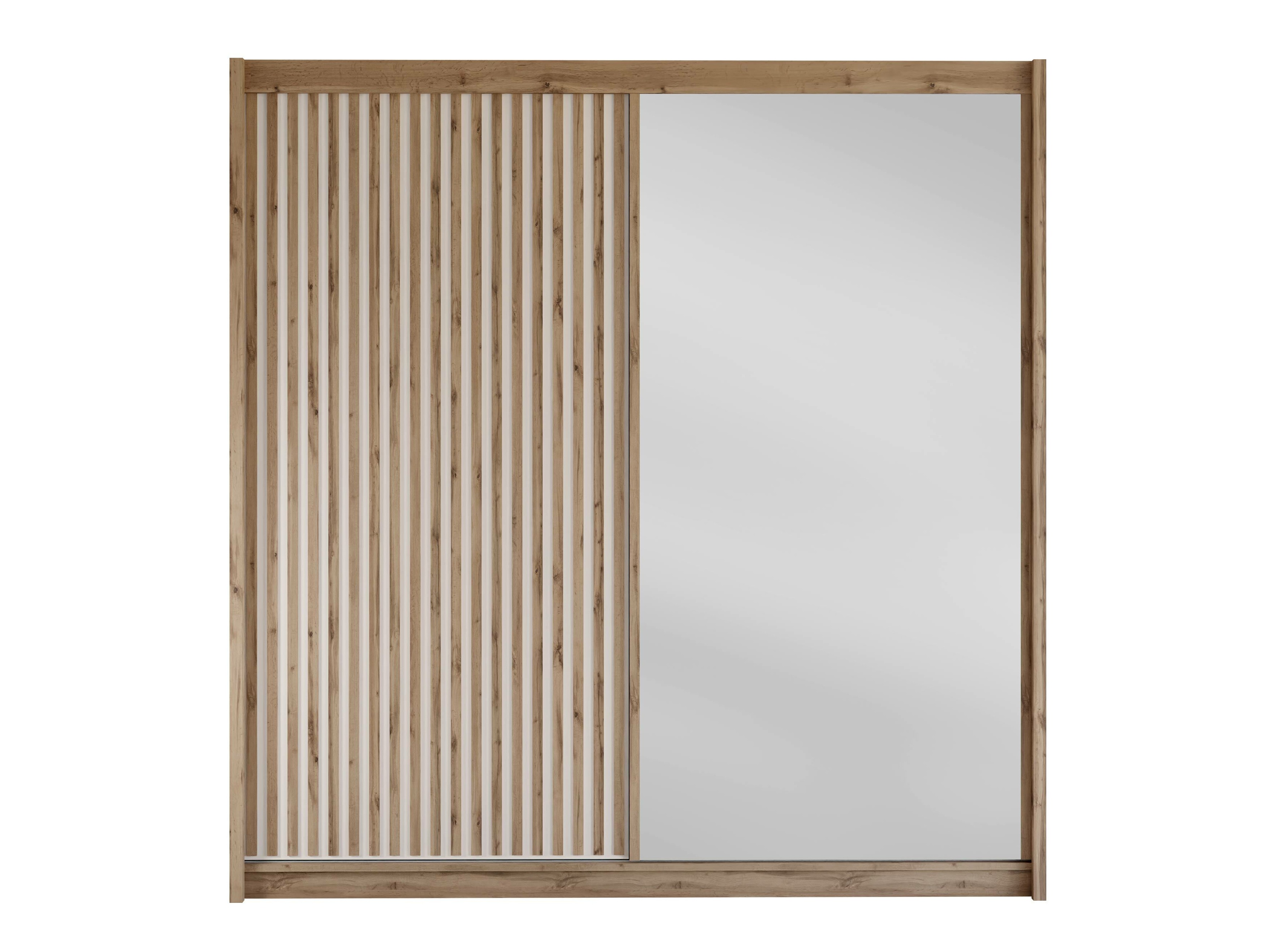 Kleiderschrank Gemes (Wotan Eiche + Weiß)