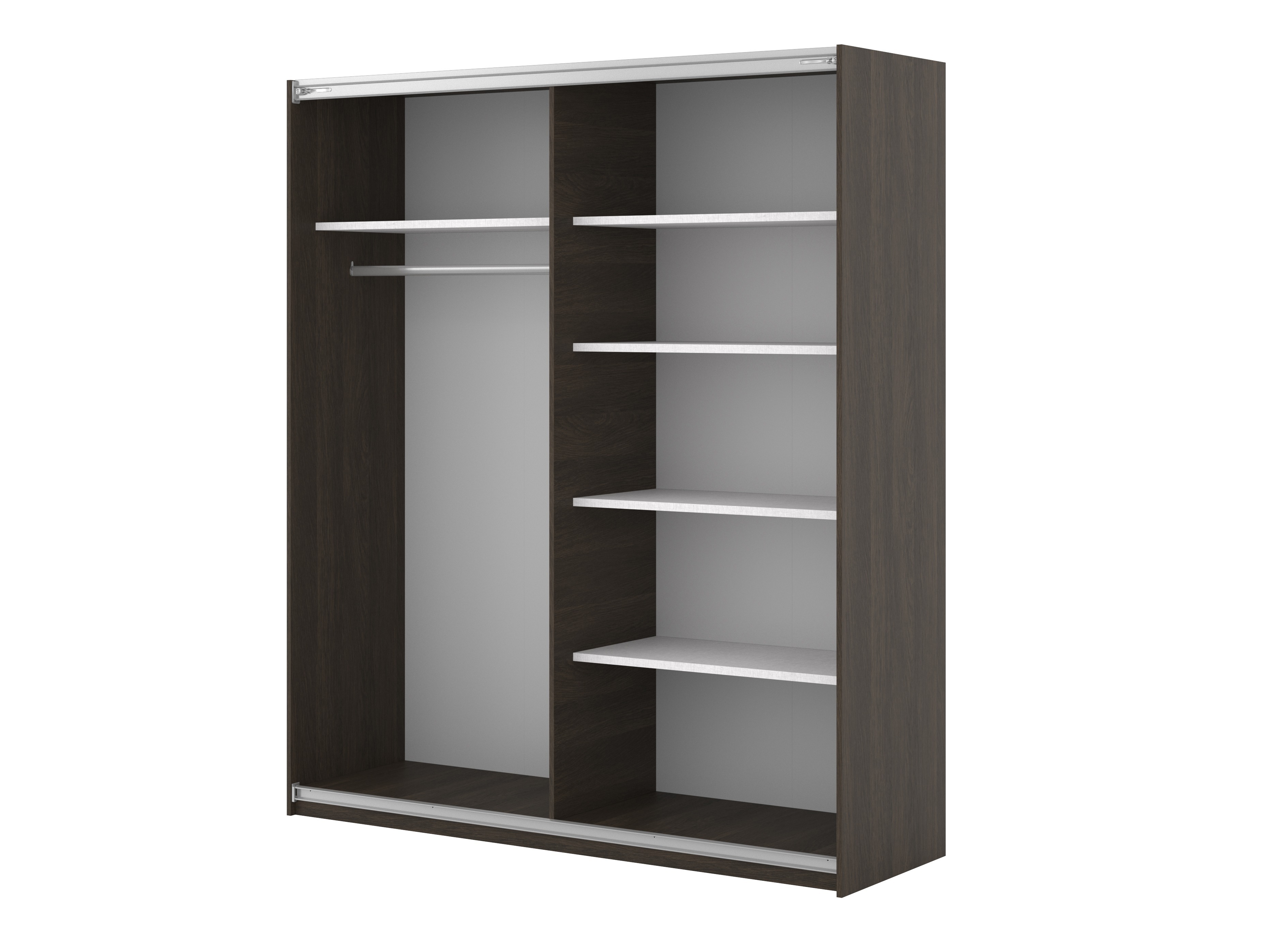 Kleiderschrank Austin 372 (Eichenholzoptik dunkel + Schwarz)