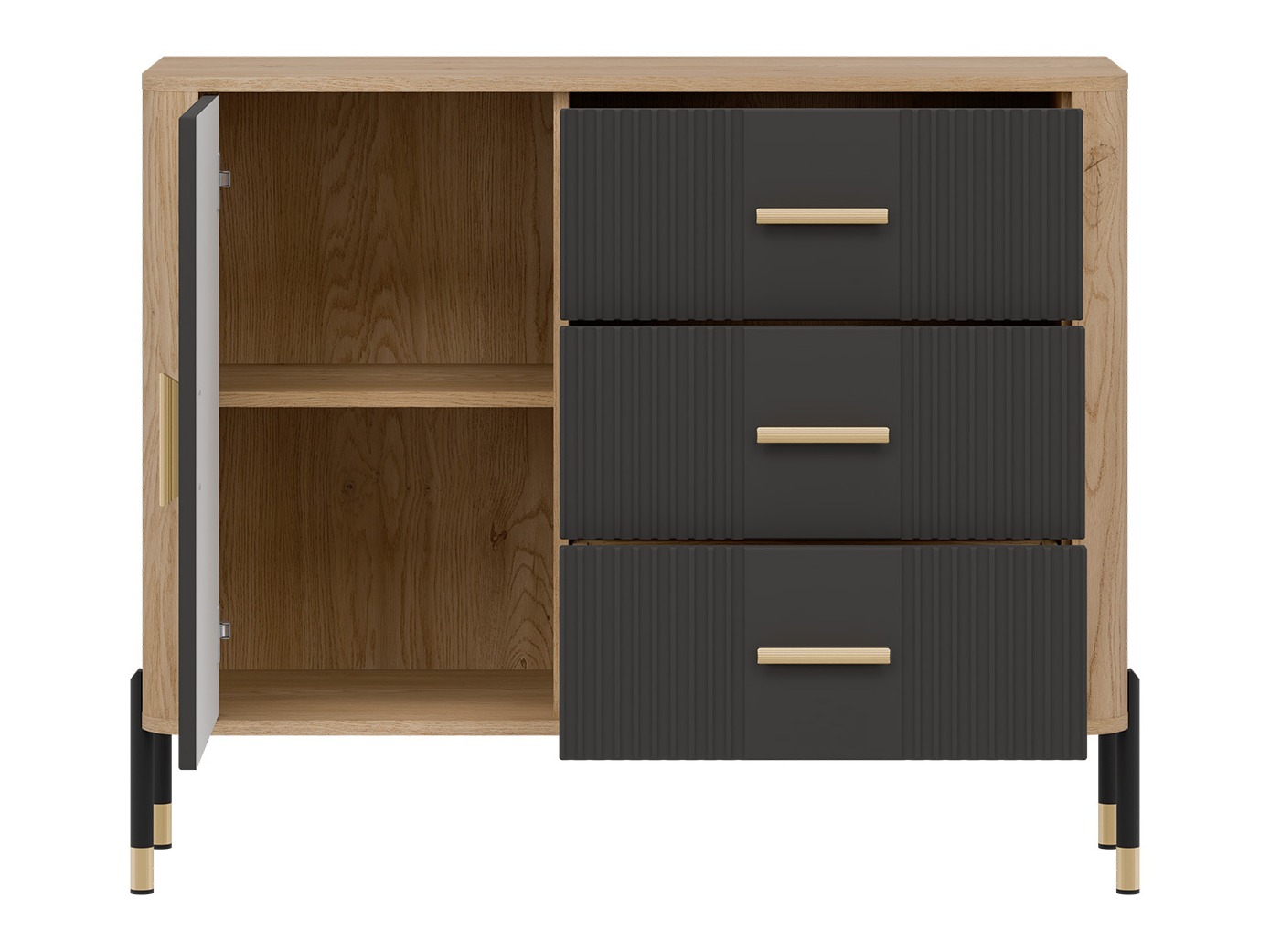 Kommoden Flosora 107 (Anthrazit)