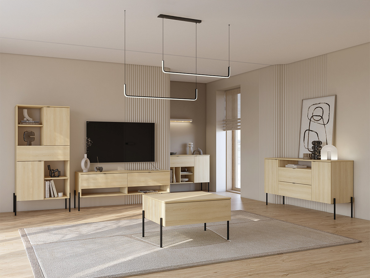 Kommoden Levtenu 114 (Eichenholzoptik)