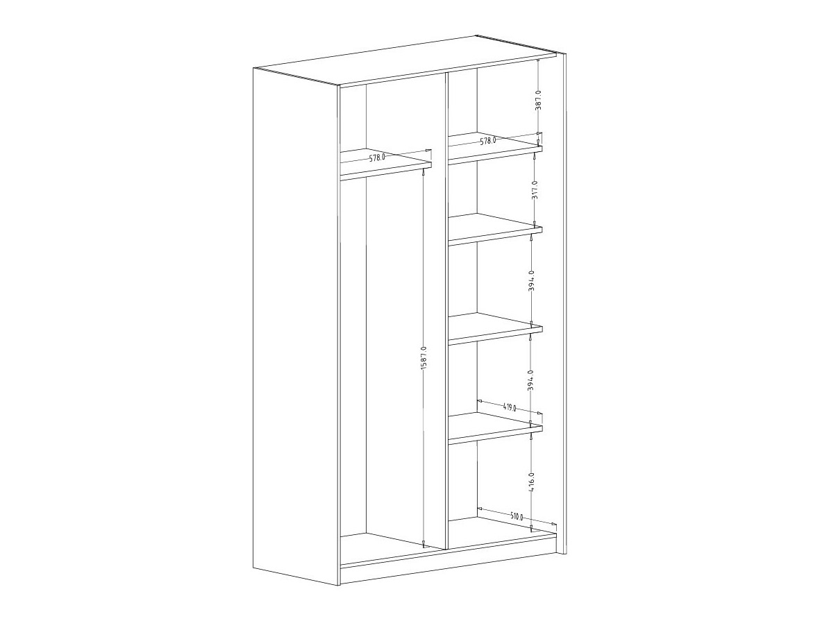 Kleiderschrank Austin 369 (Eichenholzoptik)