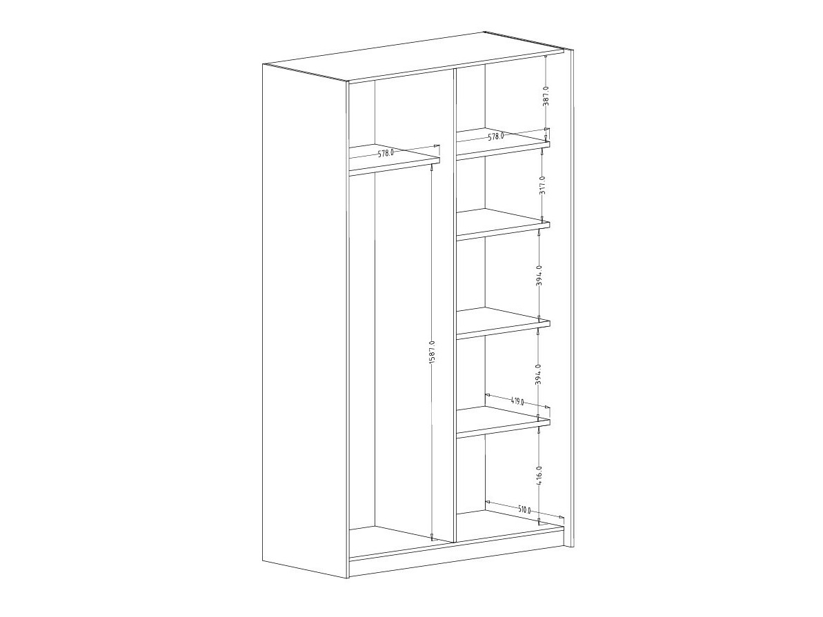 Kleiderschrank Austin 369 (Kaschmir)