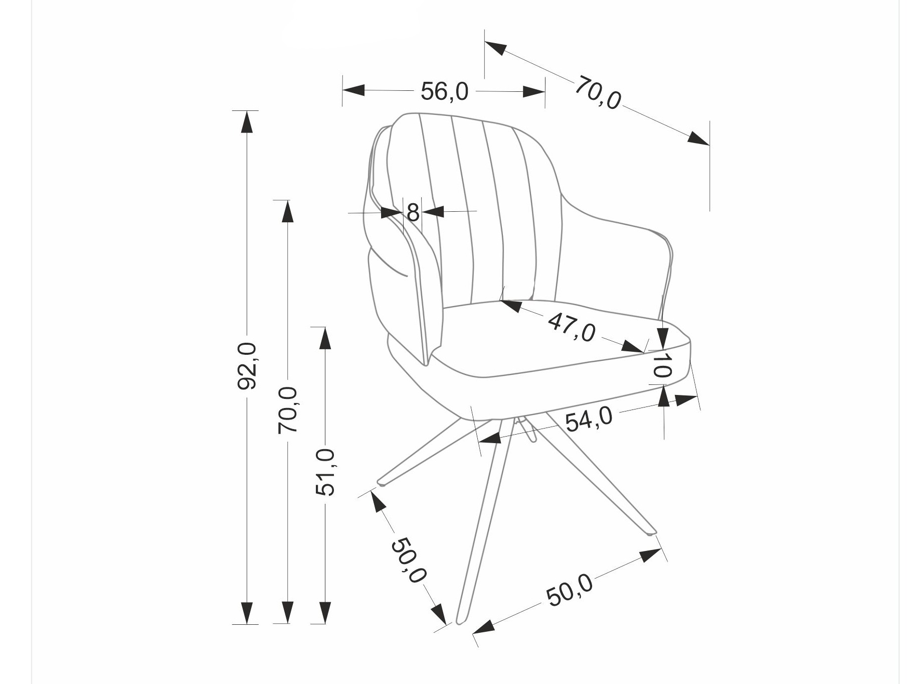 Stuhl Houston 2019 (Grau)