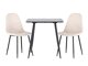 Essgruppe Dallas 4909 (Beige + Schwarz)