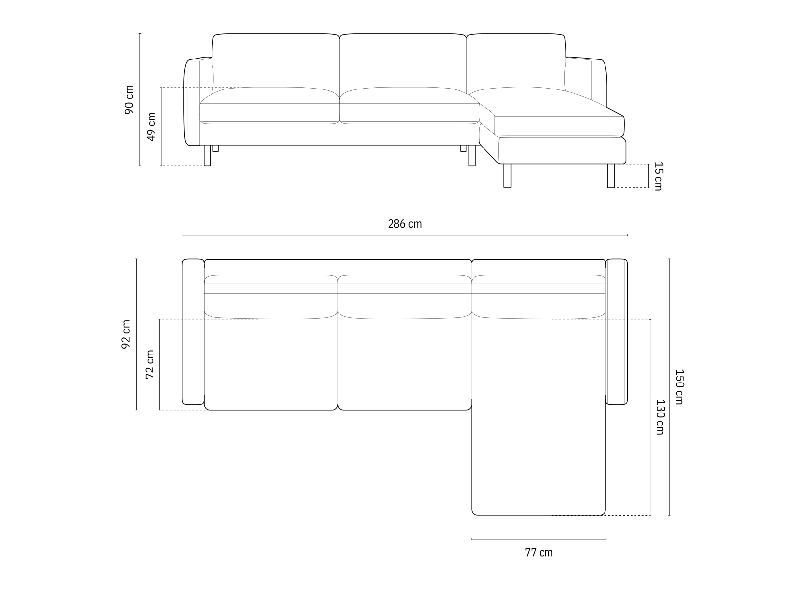 Ecksofa Delavie 105 (Paris Beige)