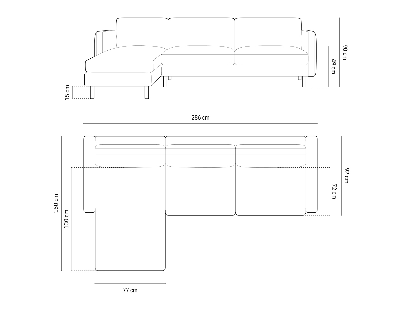 Ecksofa Delavie 105 (Paris Khaki)