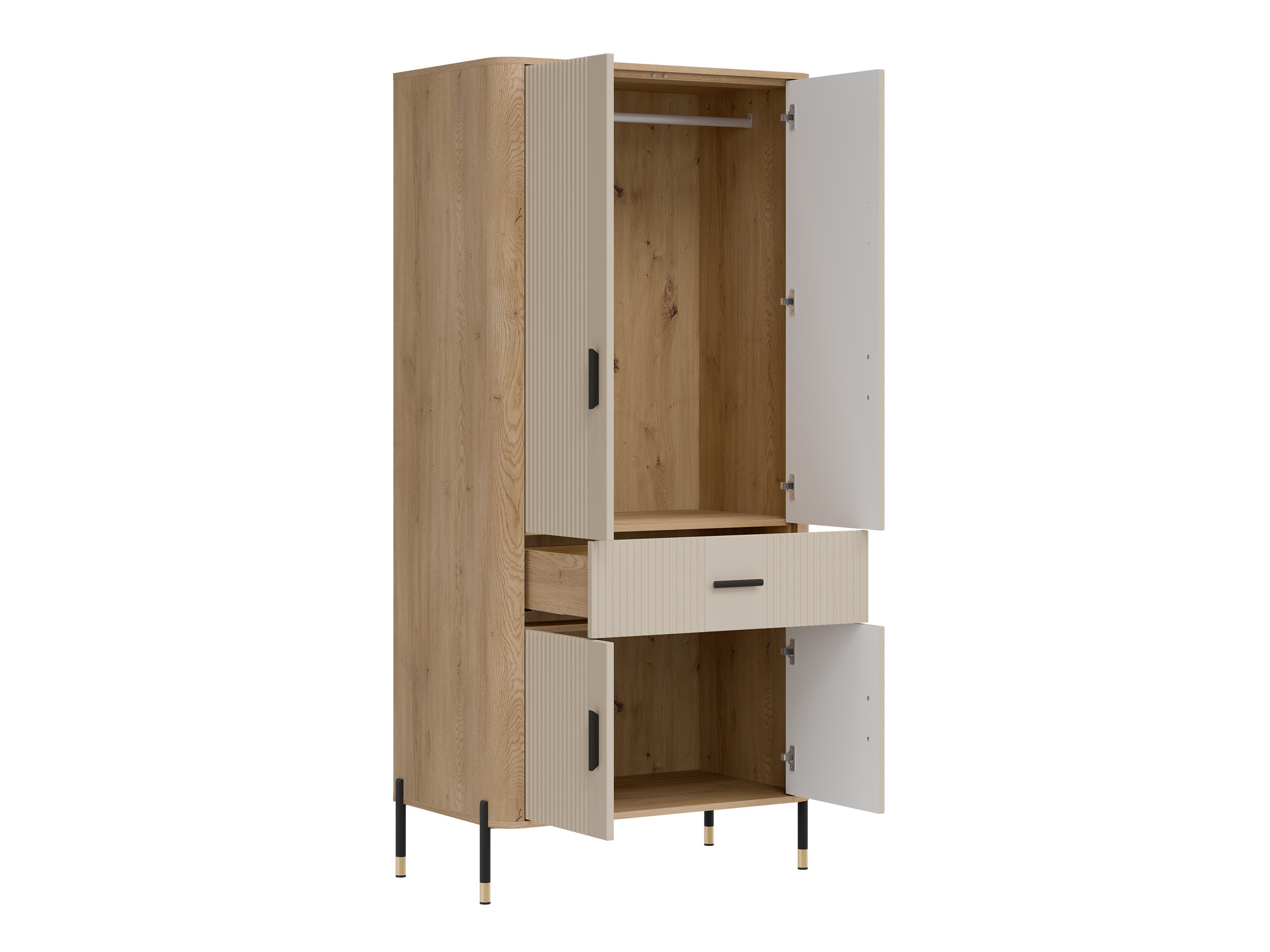 Kleiderschrank Flosora 133 (Kaschmir)