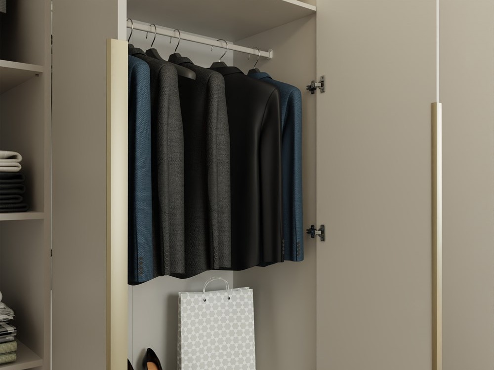 Kleiderschrank Mandeville 370 (Kaschmir + Gold)