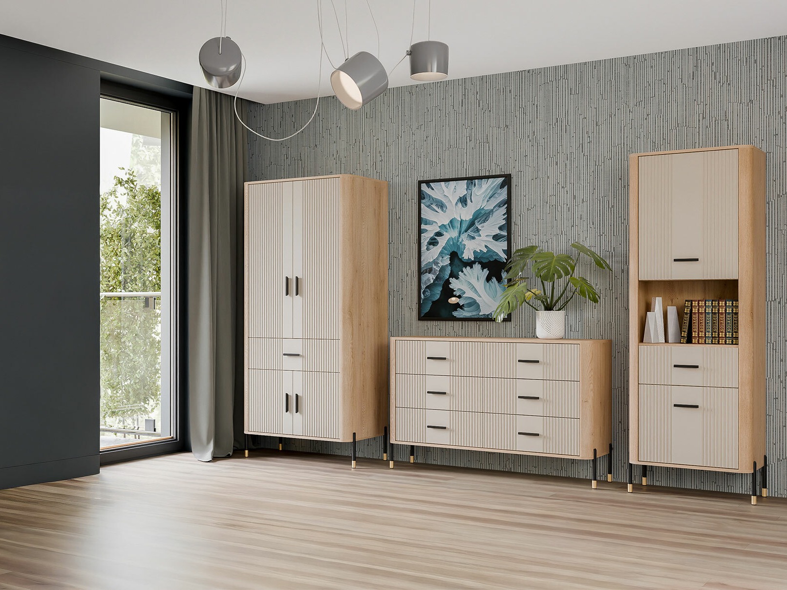 Wohnzimmer-Sets Flosora 149 (Kaschmir)