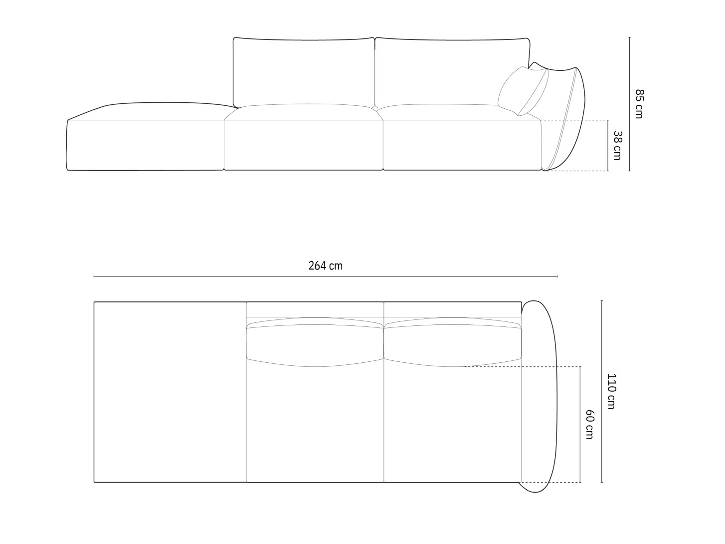 Sofa Delflou 106 (Bluvel 10)