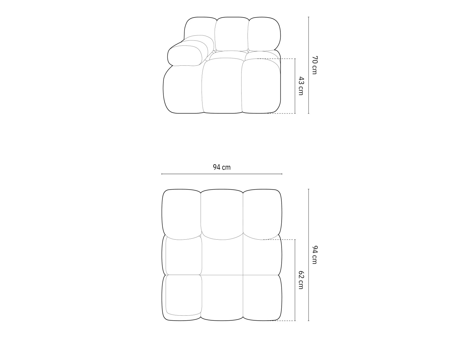 Modularer Sessel Caltenu 104 (Sonic 23)