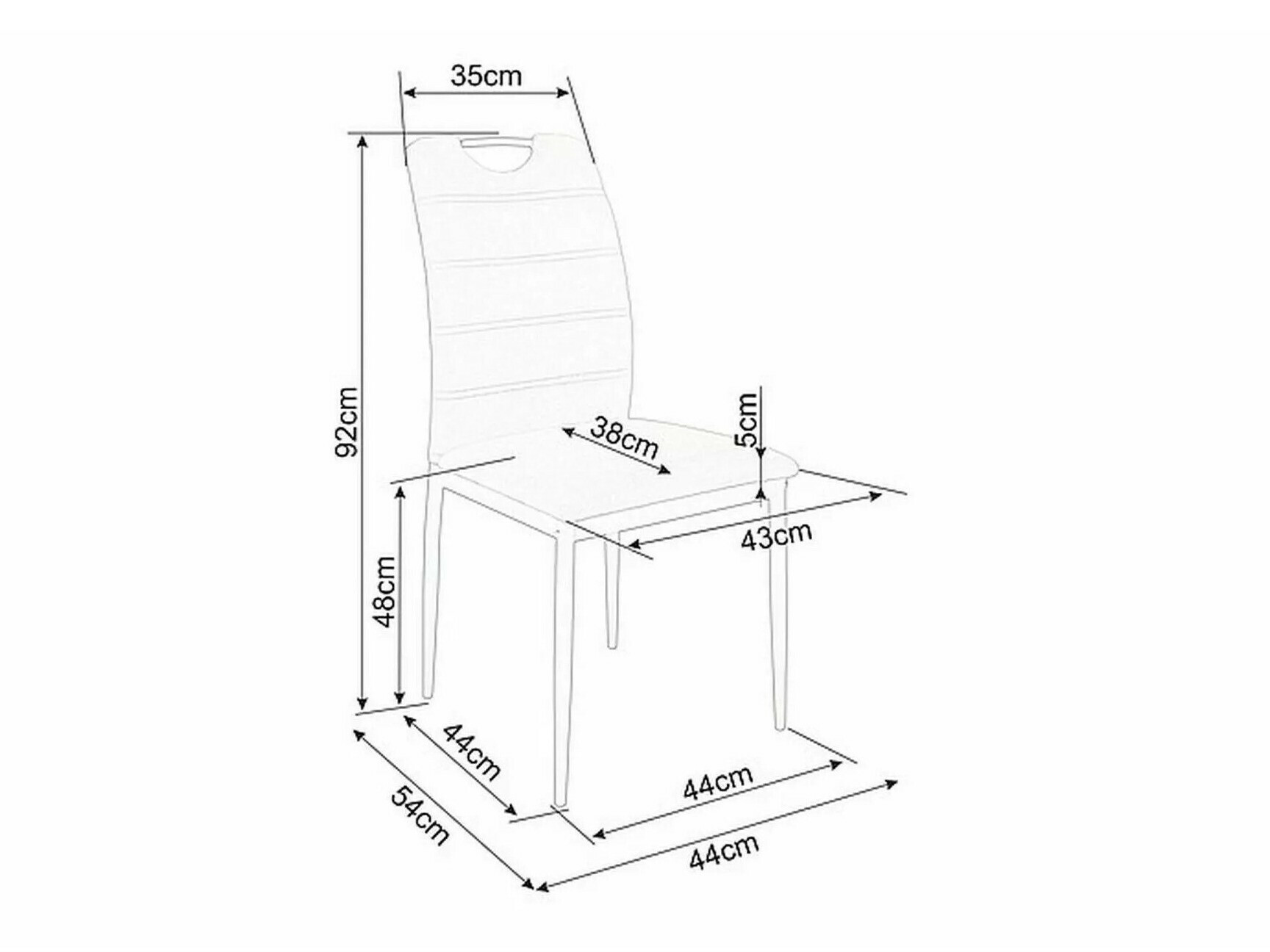 Stuhl Detroit 753 (Dunkelgrau)