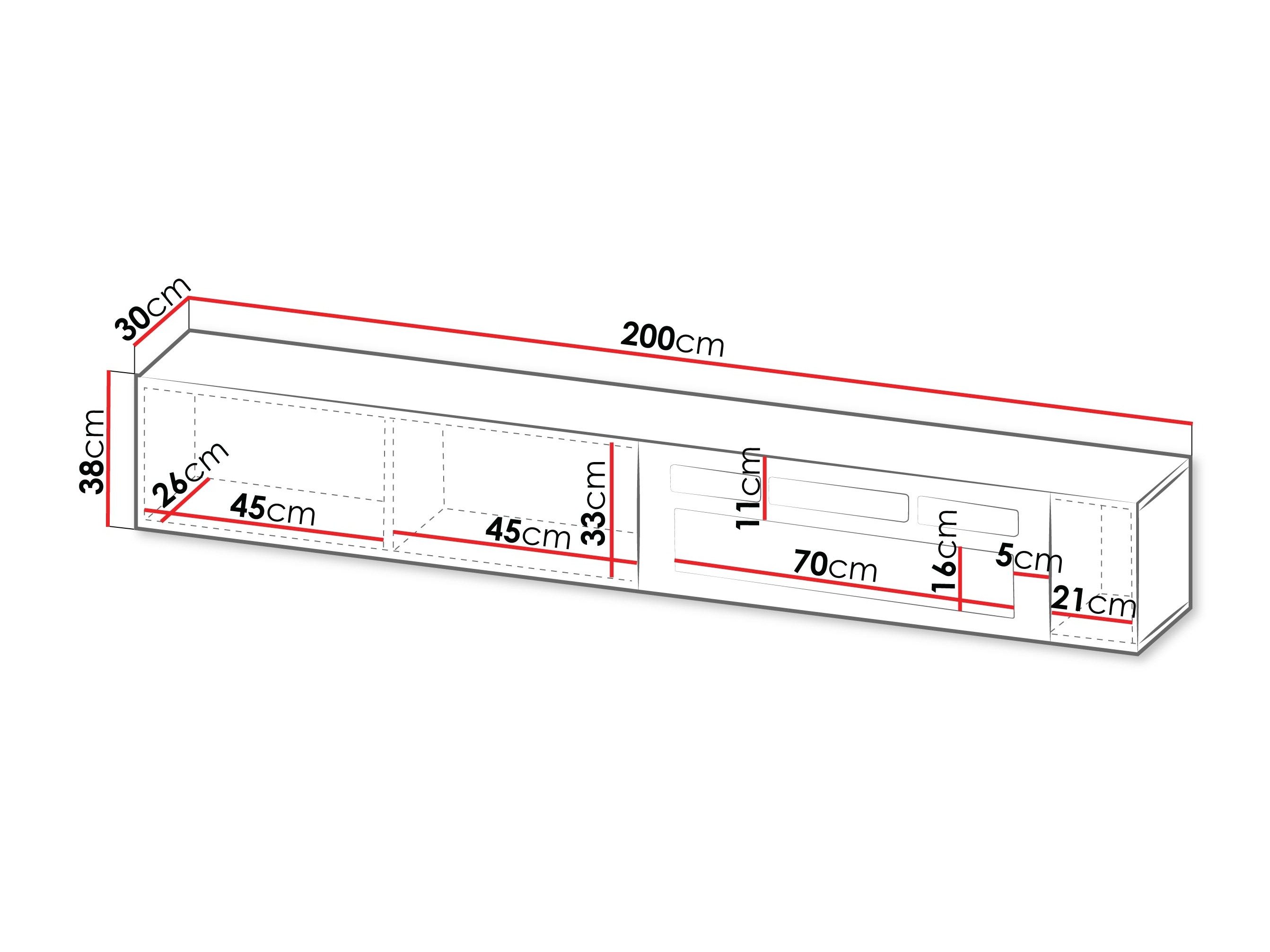 TV-Möbel Species I (Wotan Eiche + Schwarz)