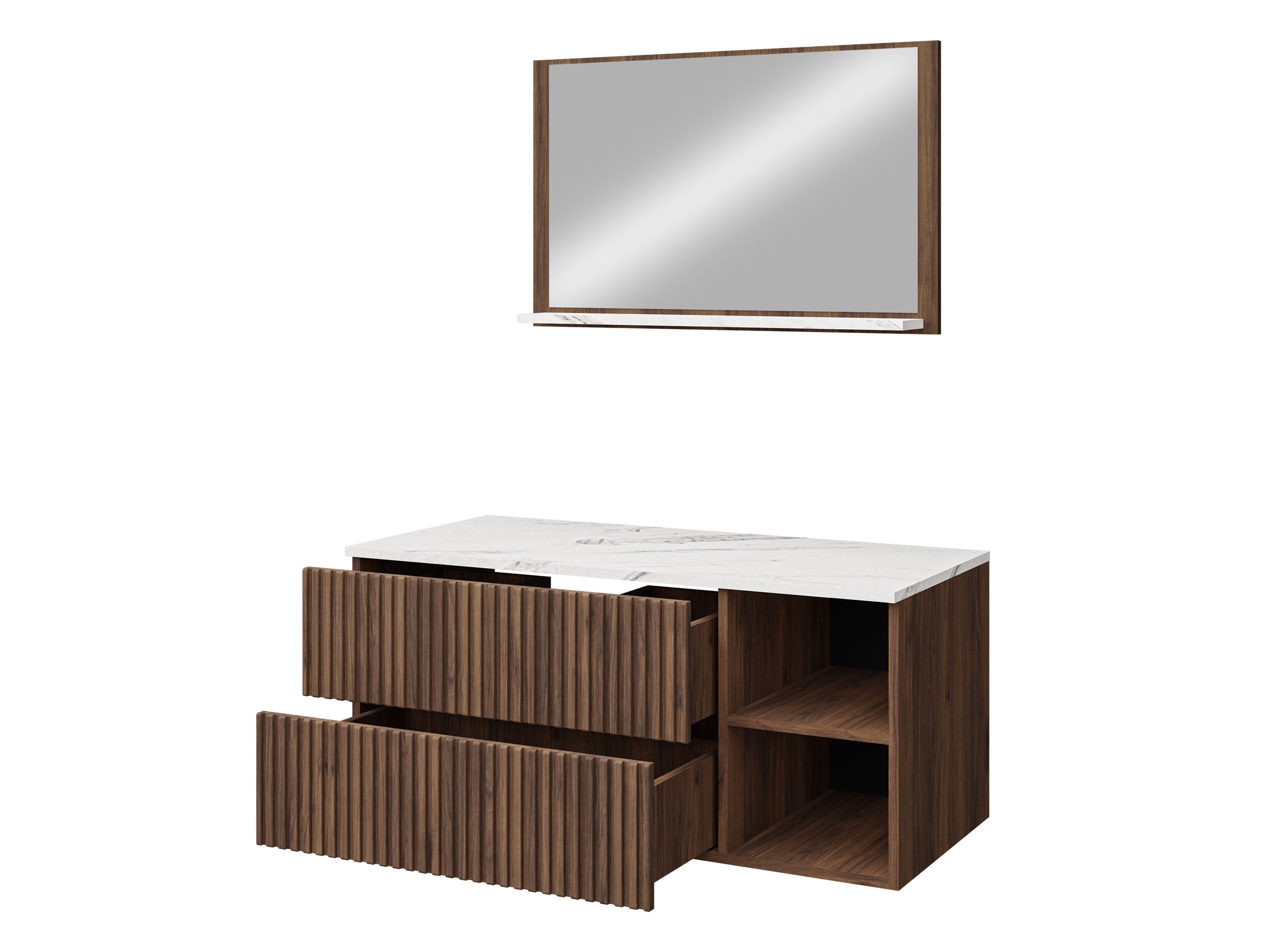 Badezimmer-Set Nauta (Kaschmir + Eichenholzoptik)