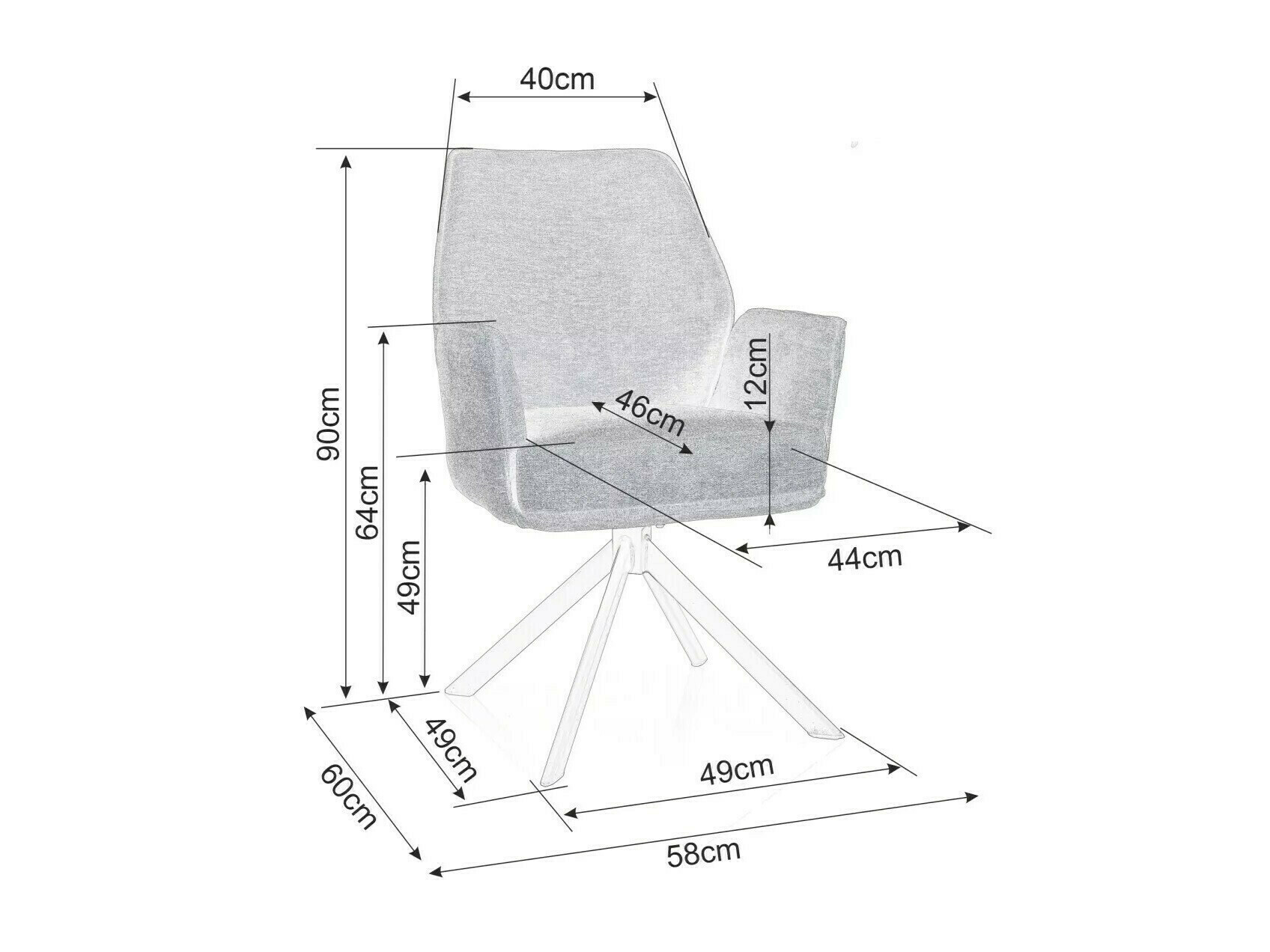 Stuhl Detroit 423 (Hellbeige)