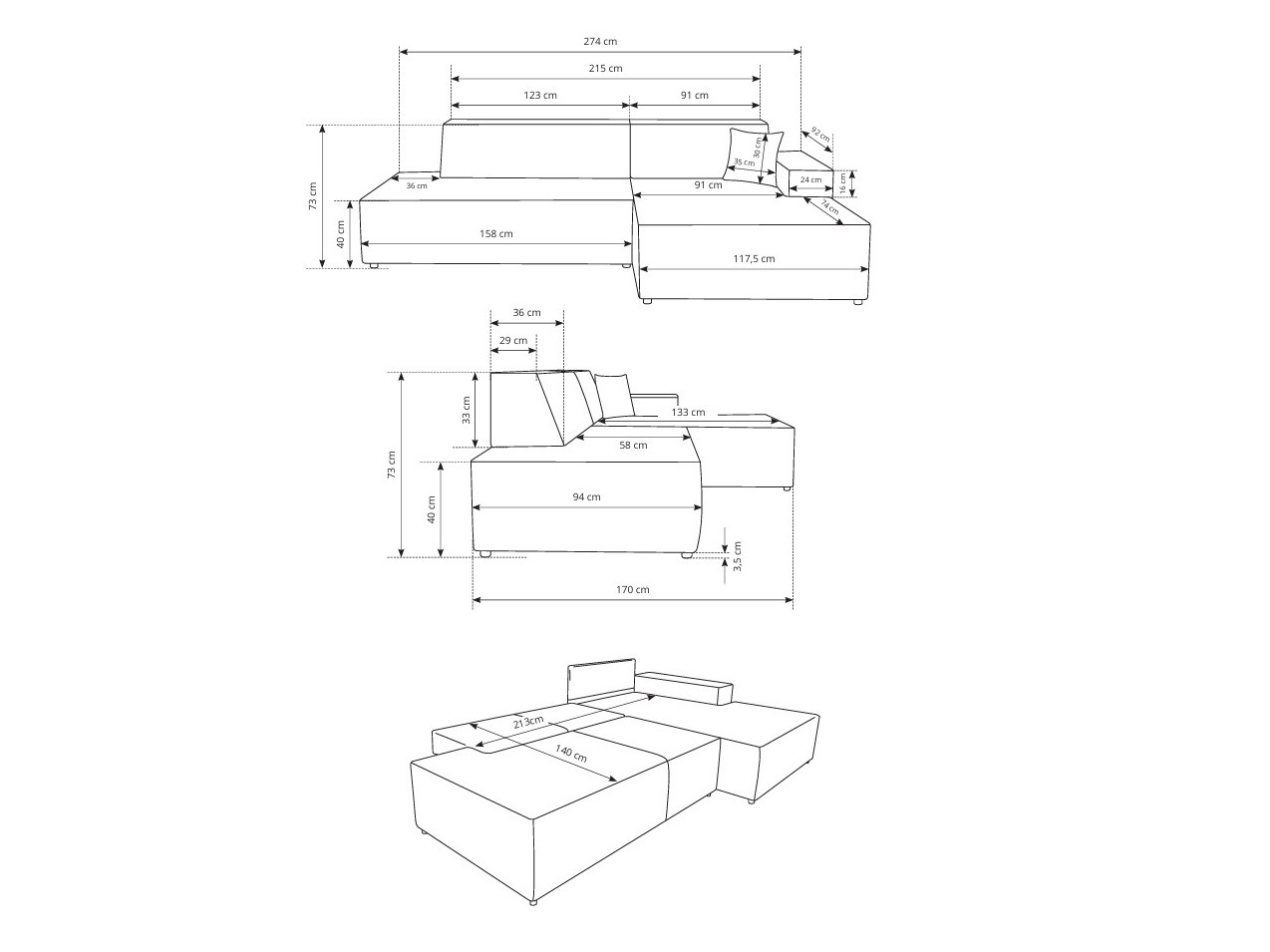 Ecksofa Kingston 187 (Tilia 11)