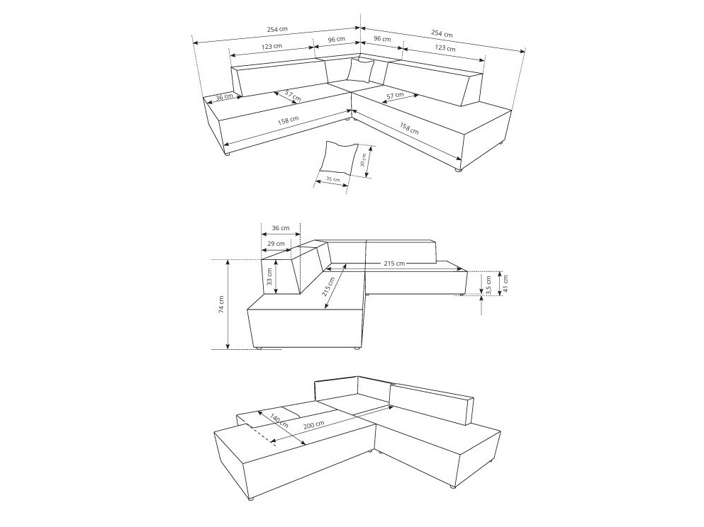 Ecksofa Kingston 188 (Tilia 85)