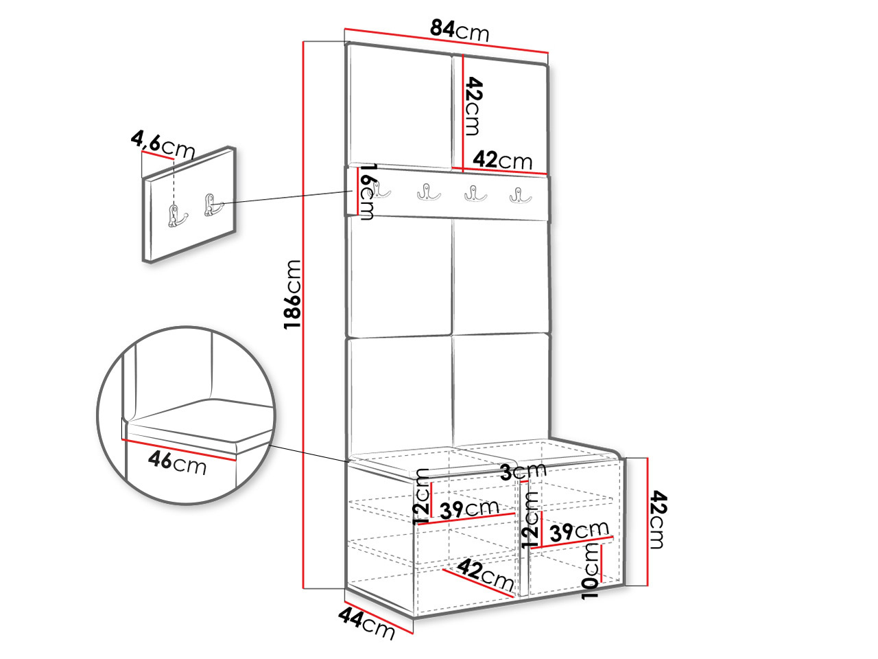 Flurgarnitur Hartford 267 (Artisan Eichenholzoptik)