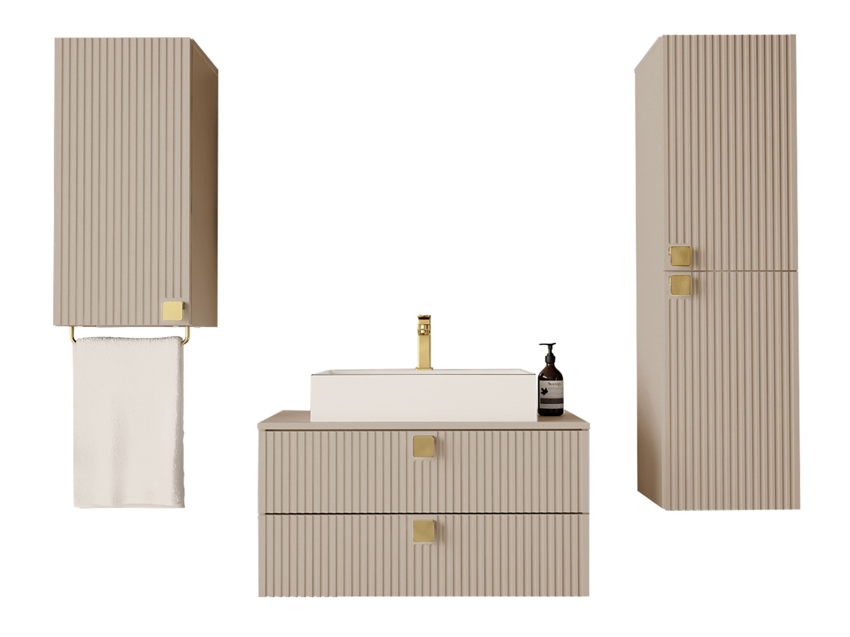 Badezimmer-Set Orlvera 105 (Hellbraun)