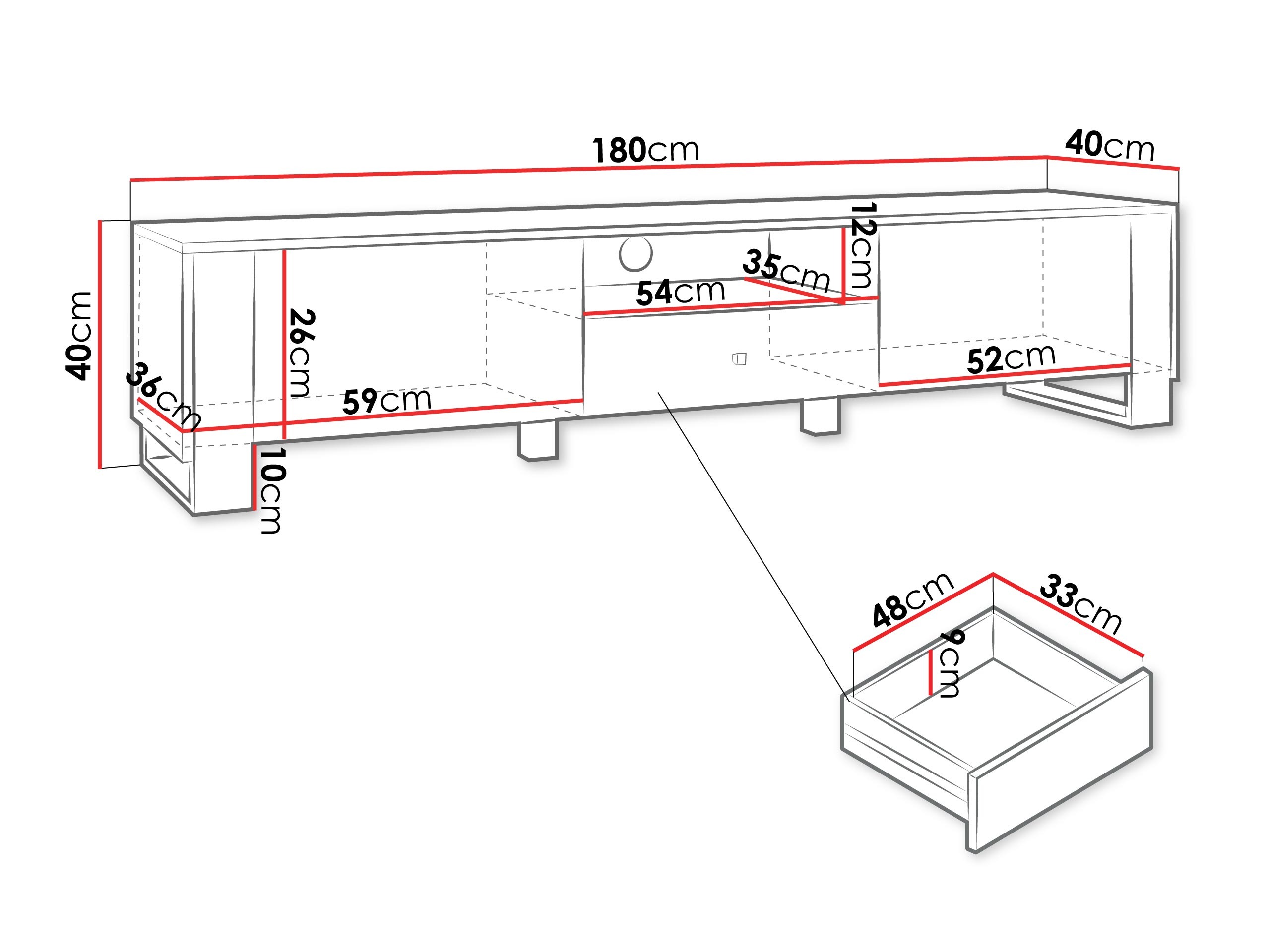 TV-Möbel Comfivo Vestora