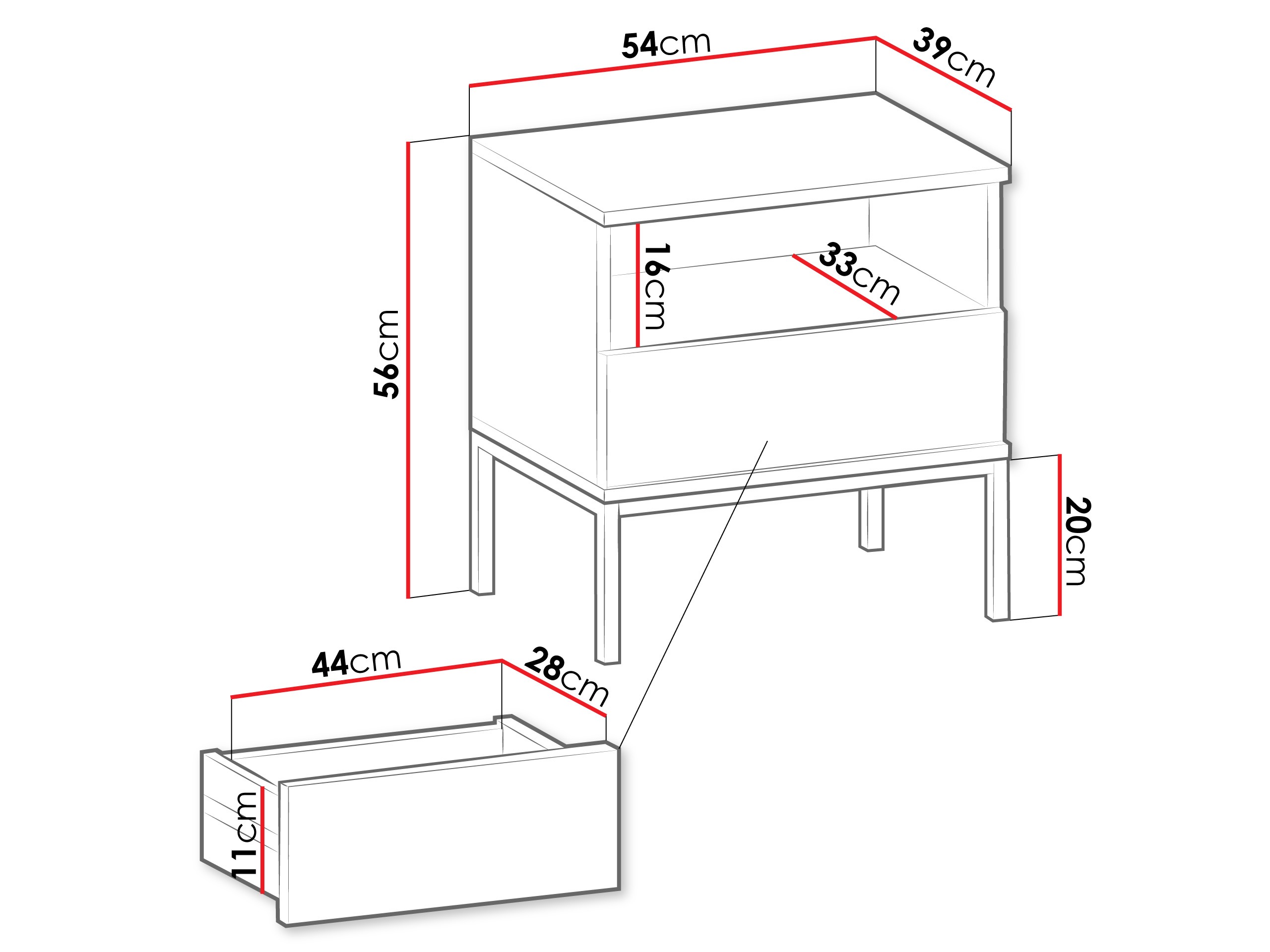 Nachttisch Manal (Kaschmir)