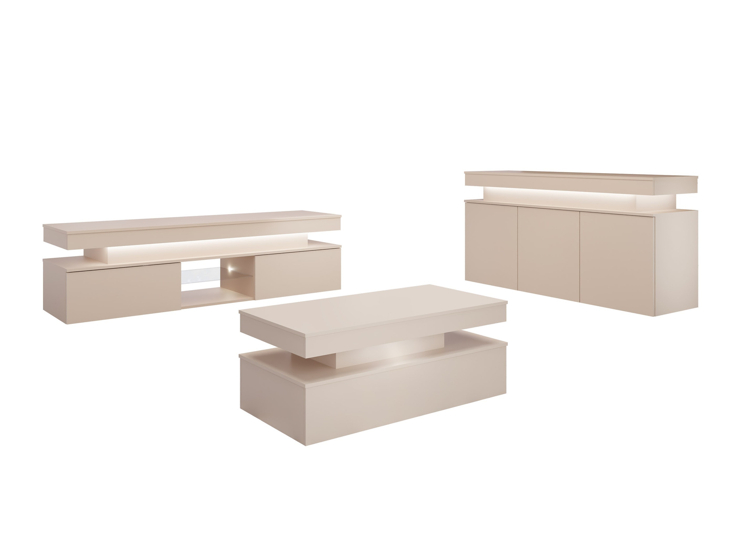 Wohnzimmer-Sets Monfero (Kaschmir)