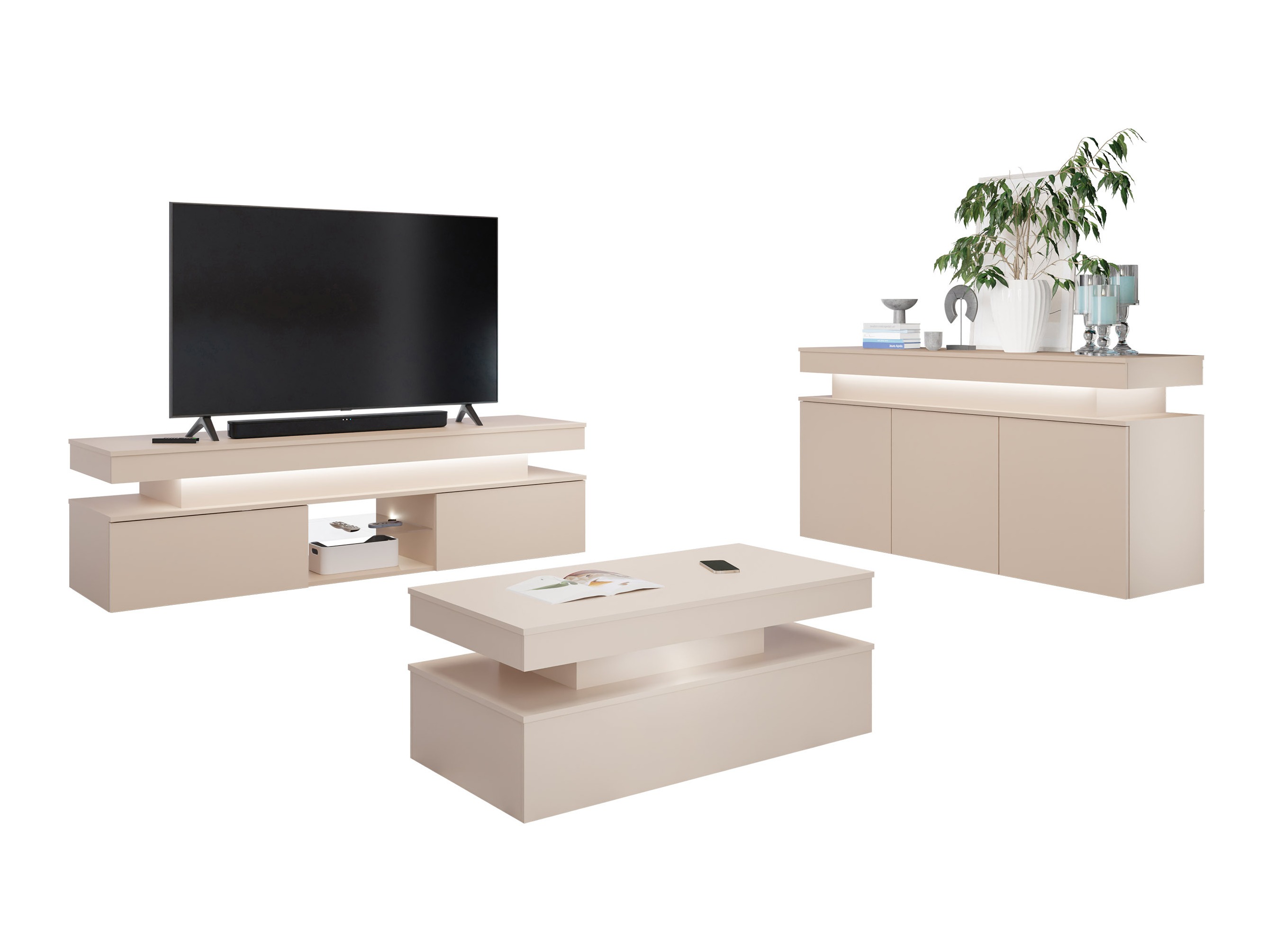Wohnzimmer-Sets Monfero (Kaschmir)