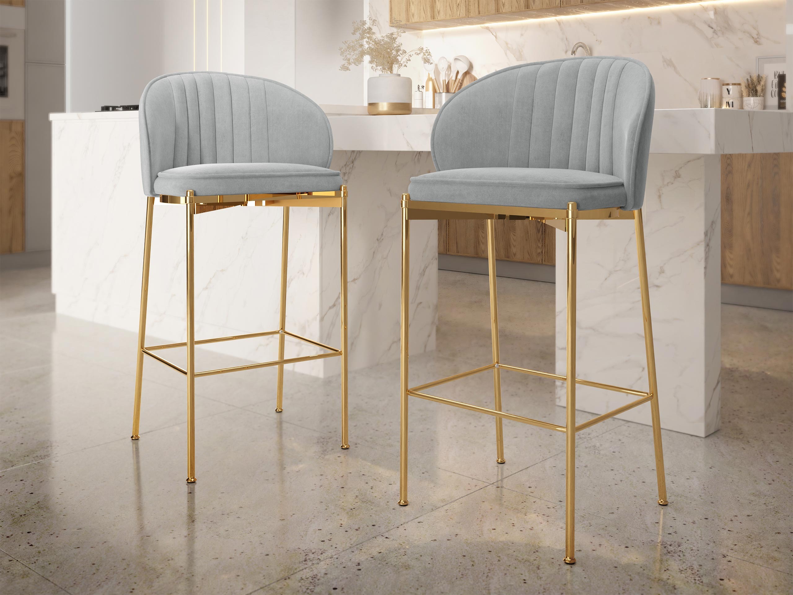 Barstuhl Comfivo 463 (Grau)