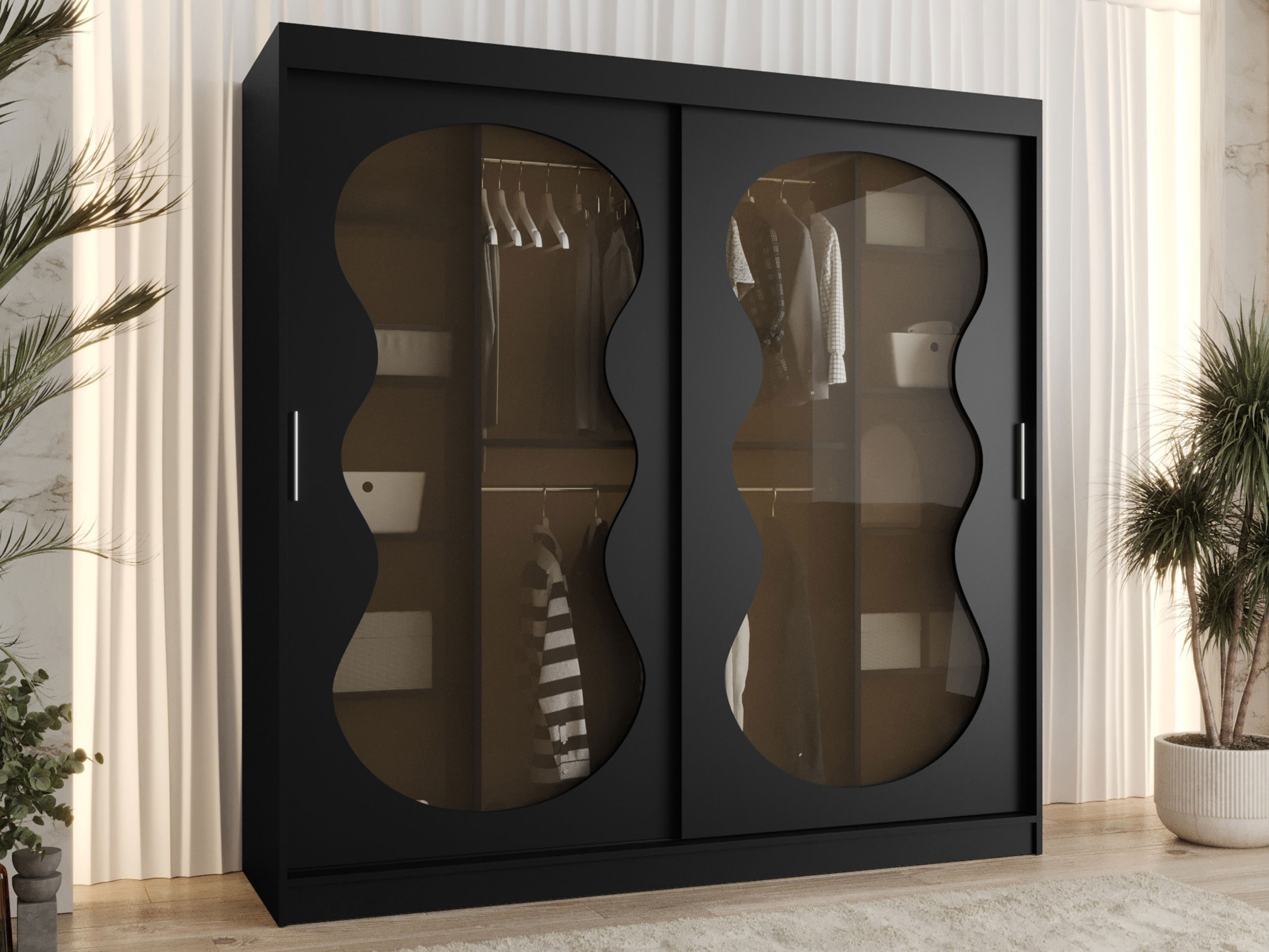 Kleiderschrank Hartford 532 (Schwarz)