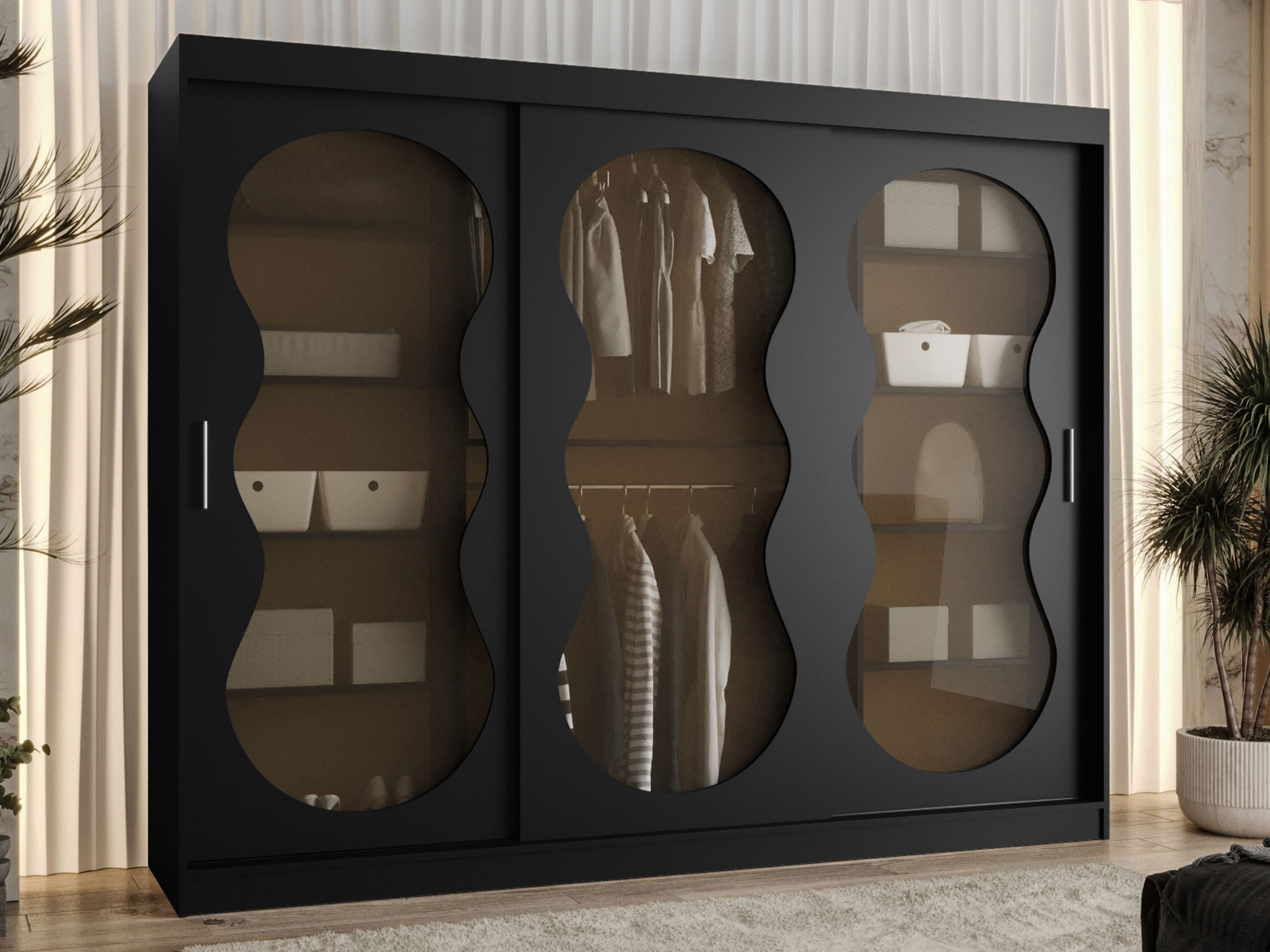 Kleiderschrank Hartford 534 (Schwarz)