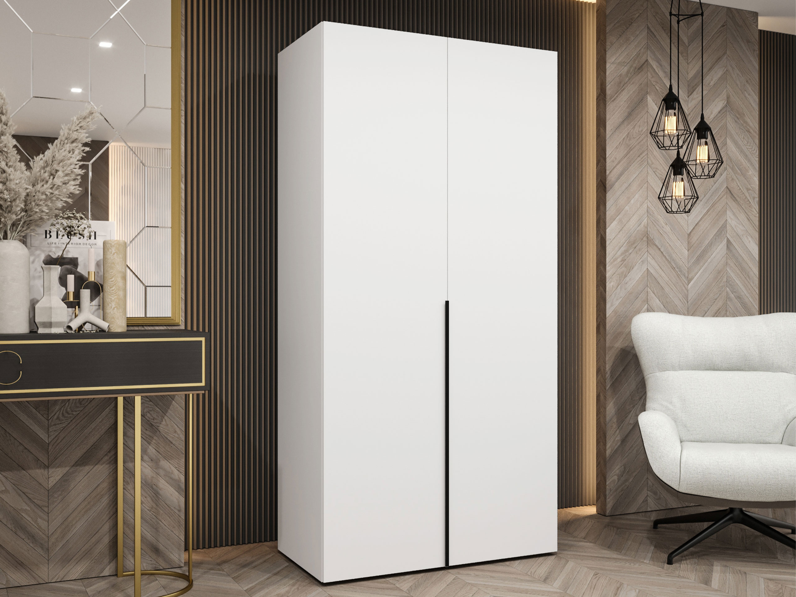 Kleiderschrank Hartford 535 (Weiß)