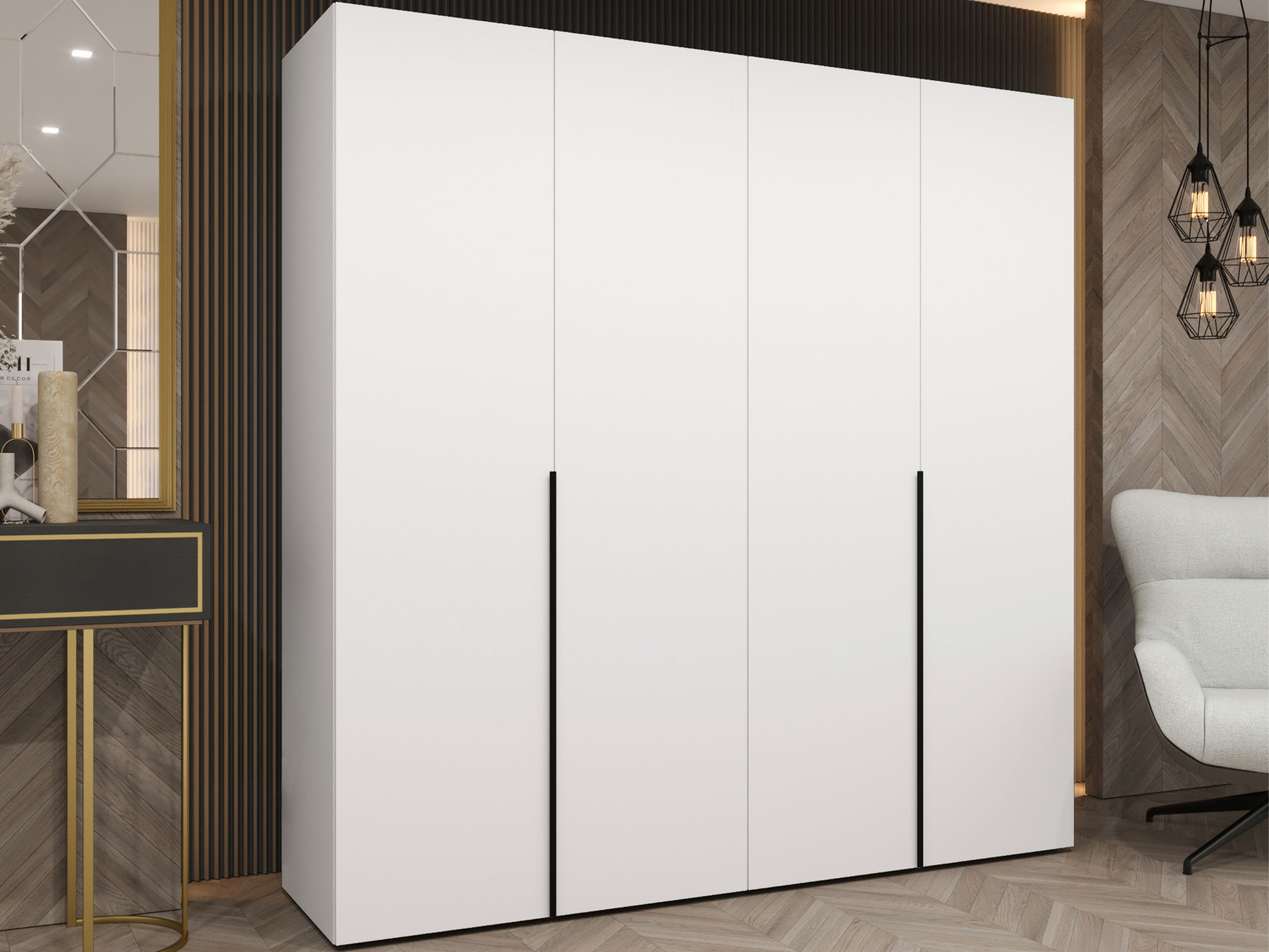 Kleiderschrank Hartford 537 (Weiß)