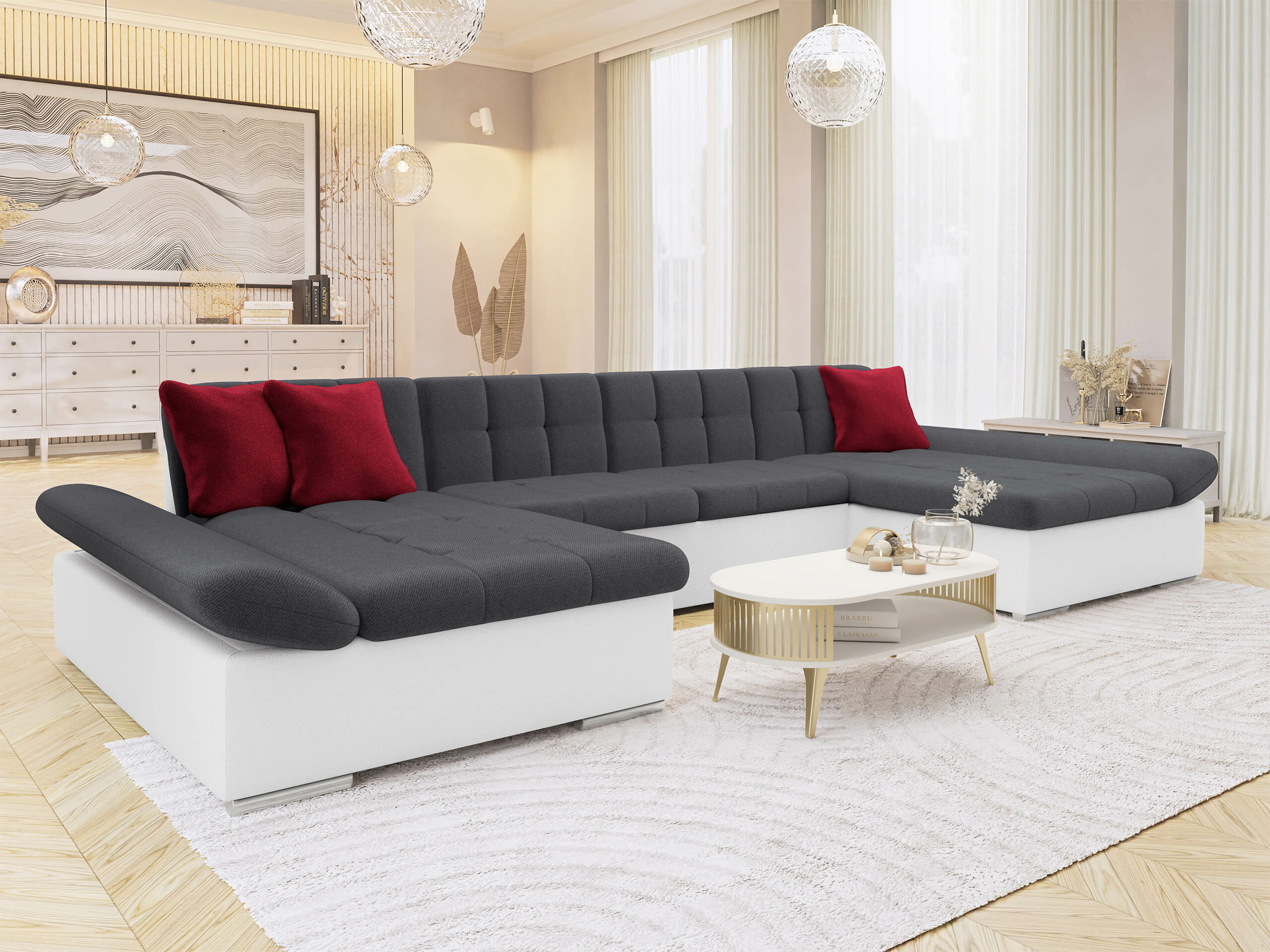 Ecksofa Comfivo 155 (Soft 017 + Kronos 22 + Kronos 02)