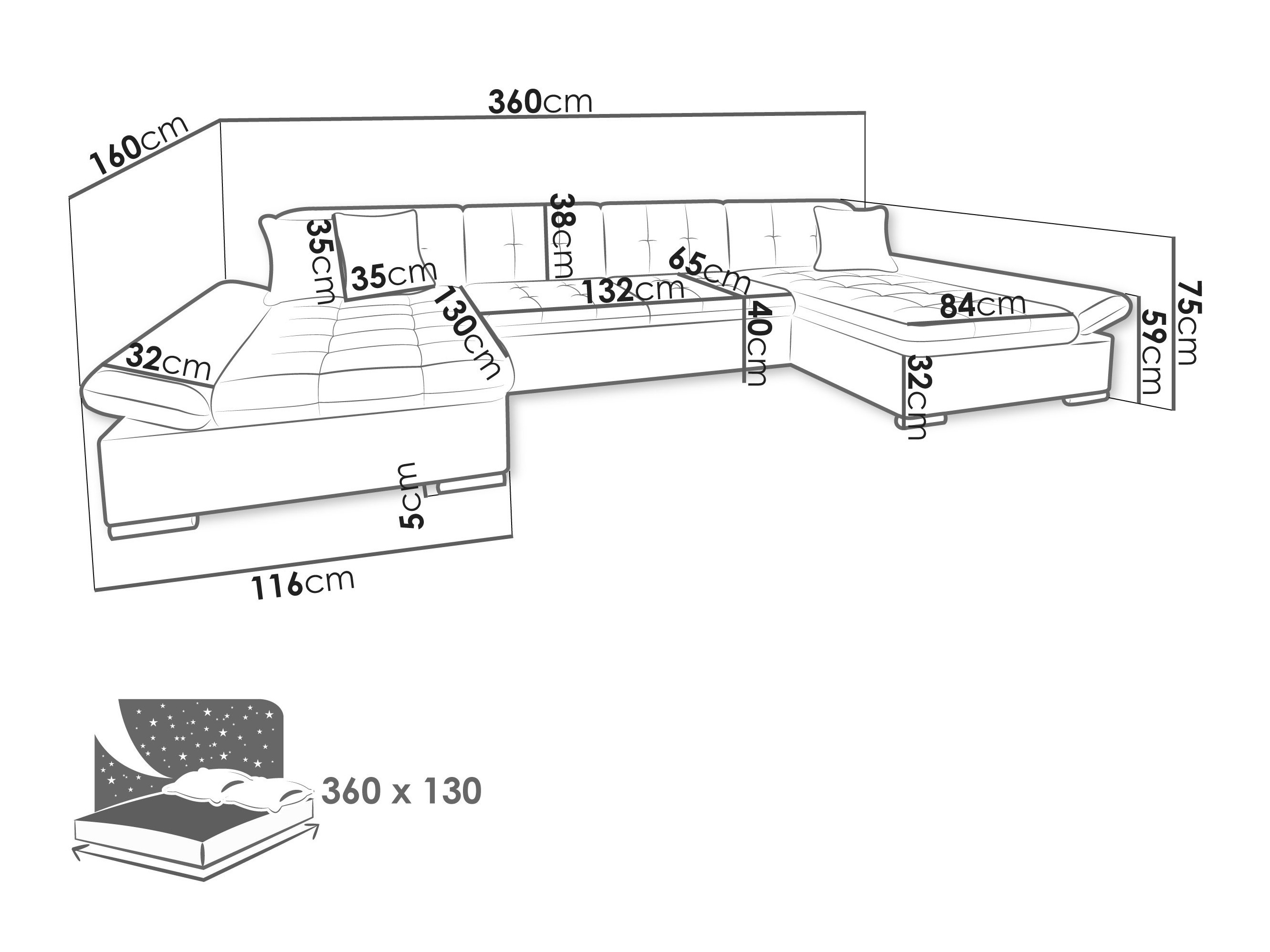 Ecksofa Comfivo Ficus (Velo 625)